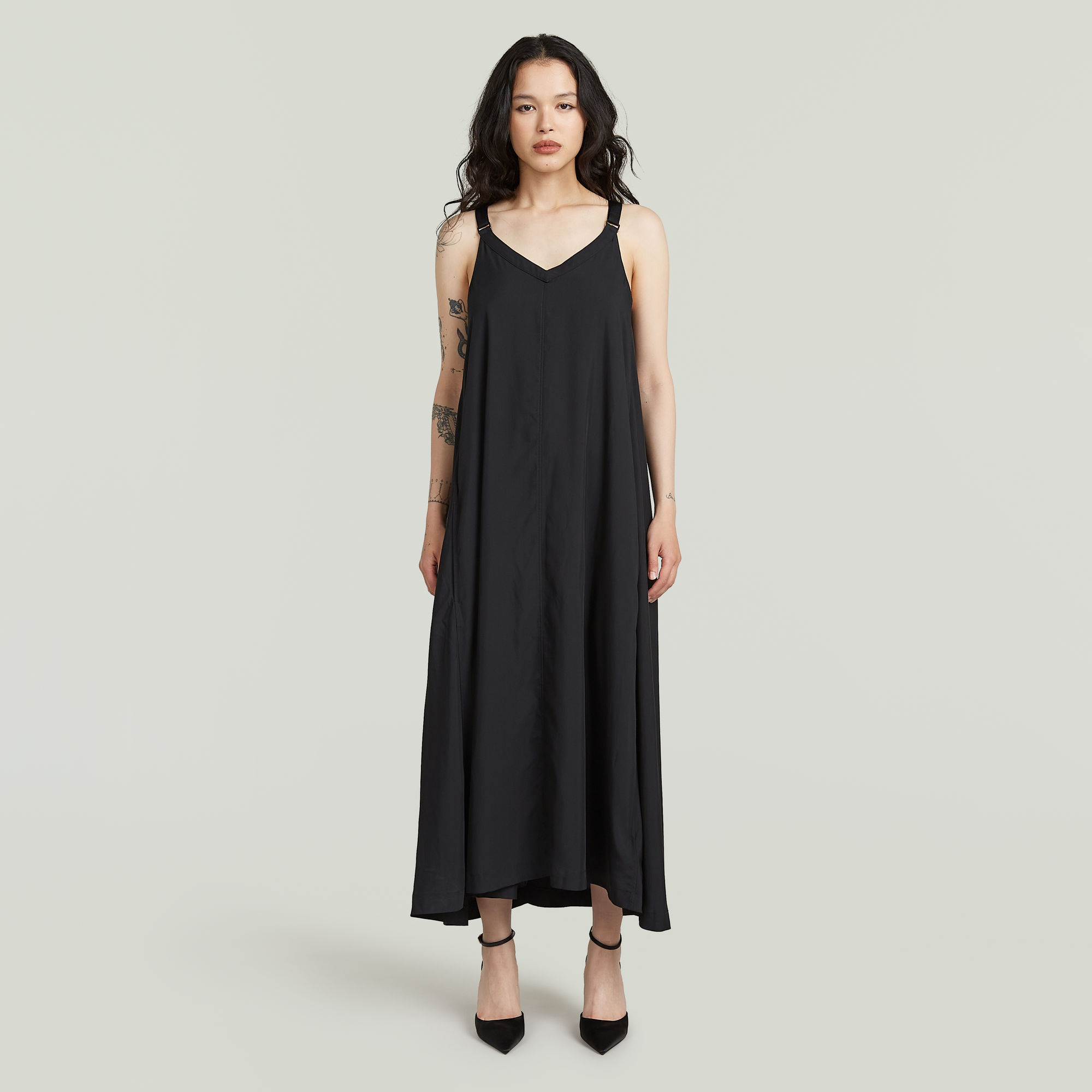 Slip Kleid - Schwarz - Damen