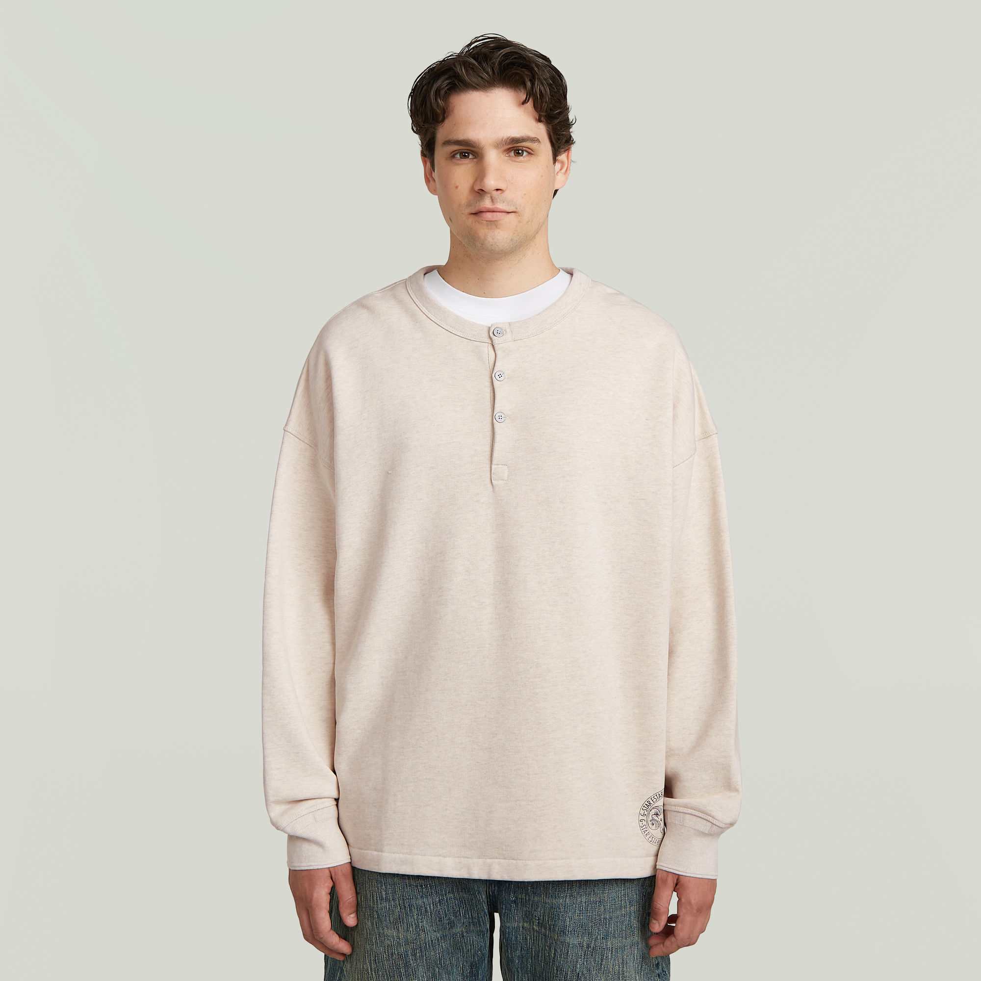 

G-S016 Henley Sweatshirt - Meerkleurig - Heren