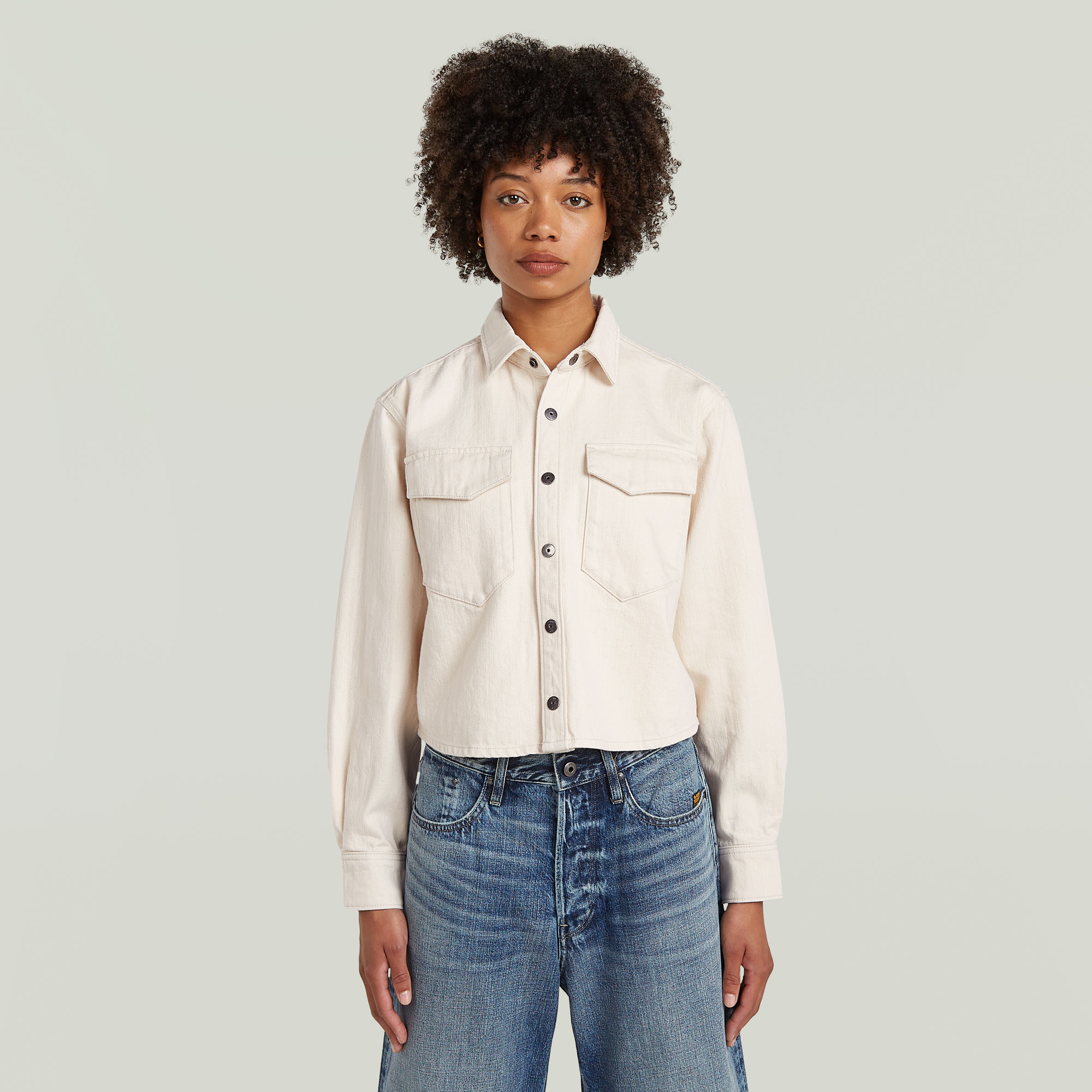 Boxy Relaxed Hemd - Dunkelblau - Damen