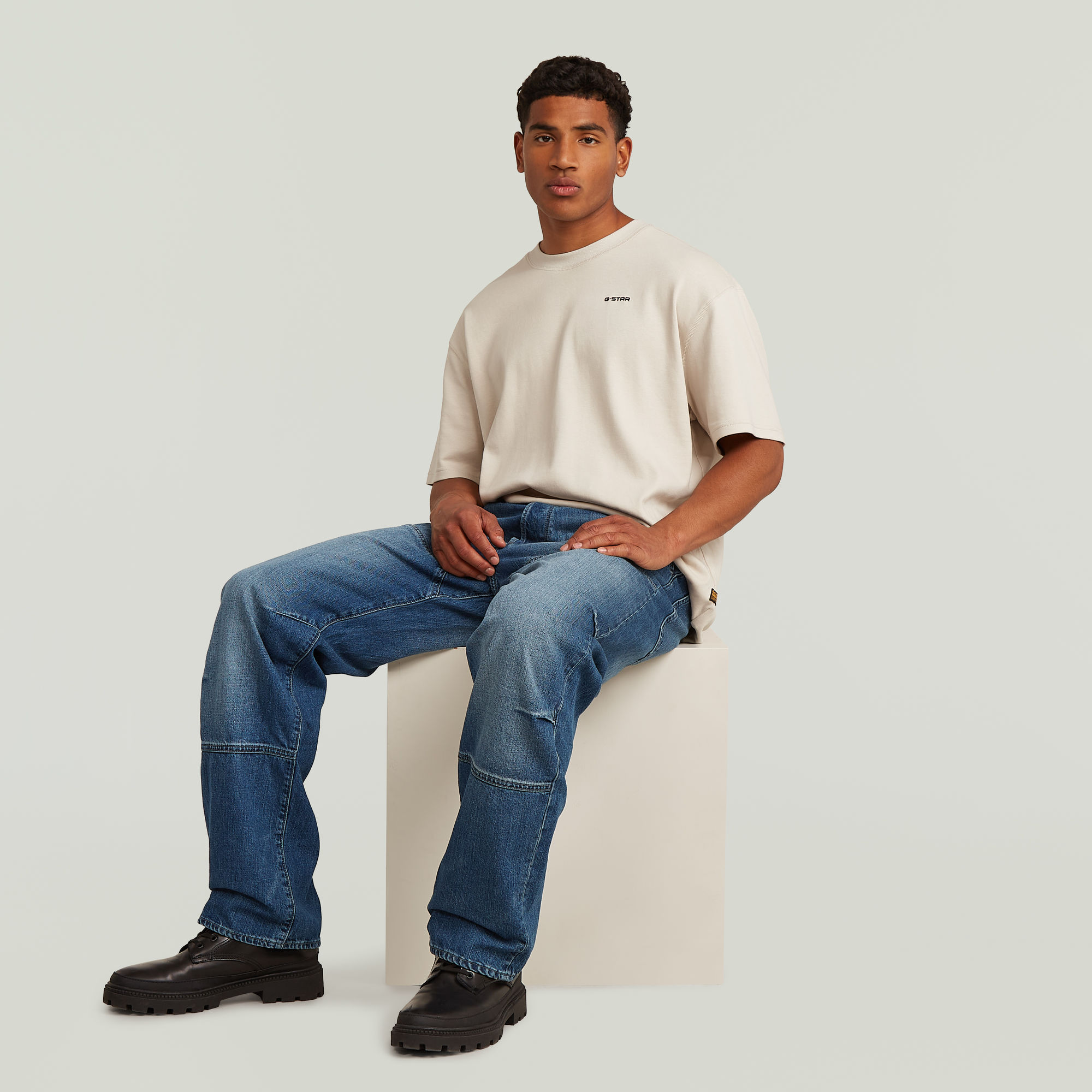 G-Star RAW Carpenter 3D Loose Jeans Midden blauw Heren