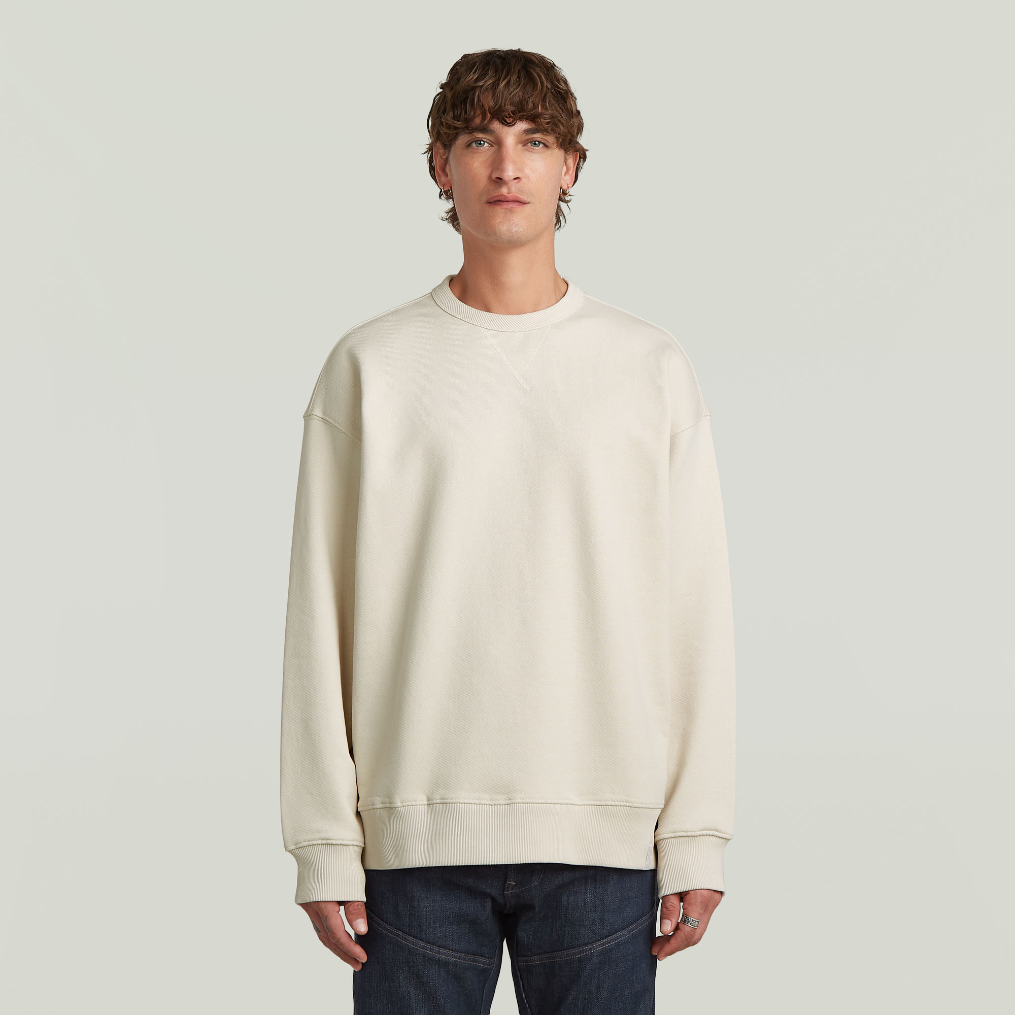 GS-01 Relaxed Sweatshirt - Weiß - Herren