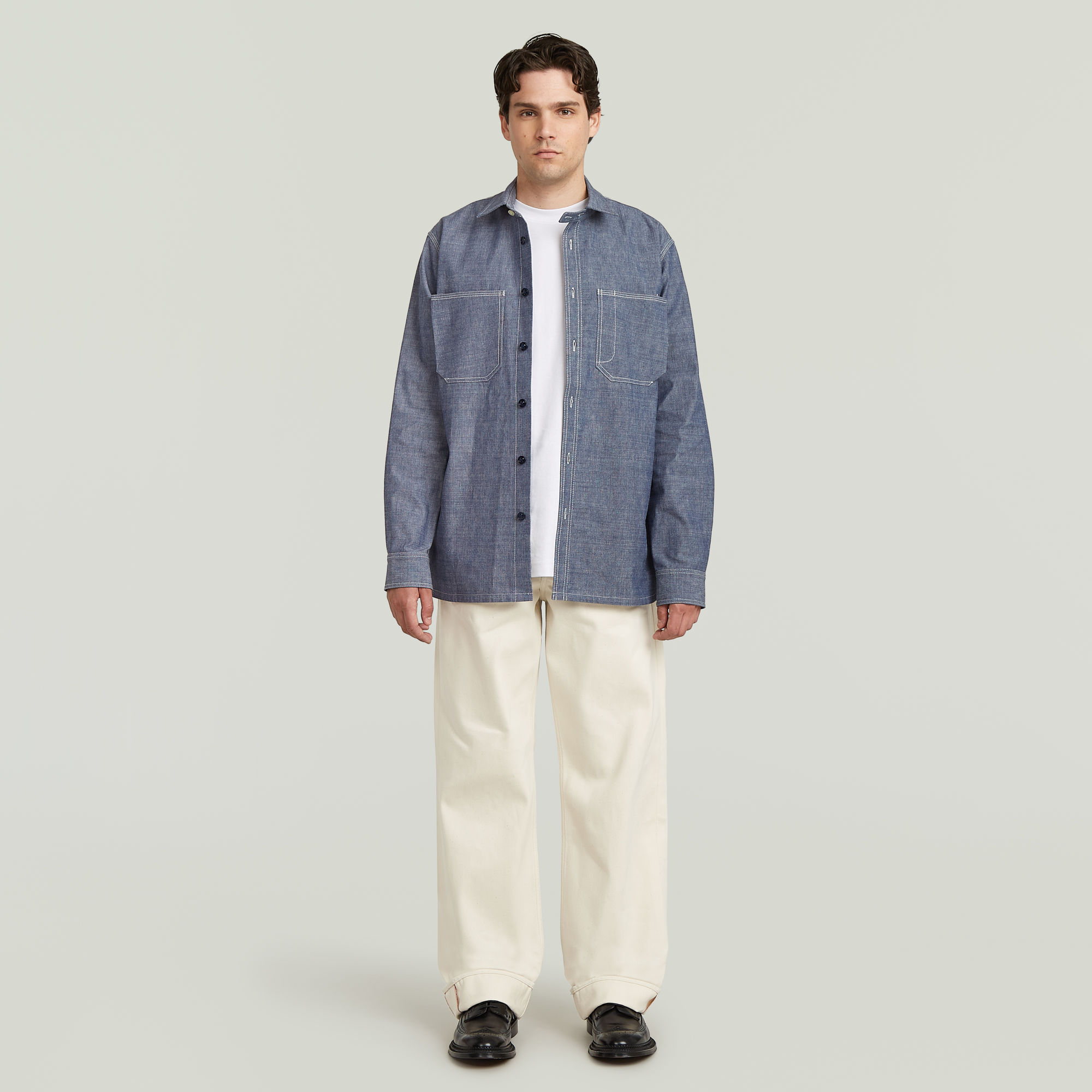 Thumbnail - G-S024 Modson Chino Selvedge - Beige - Herren