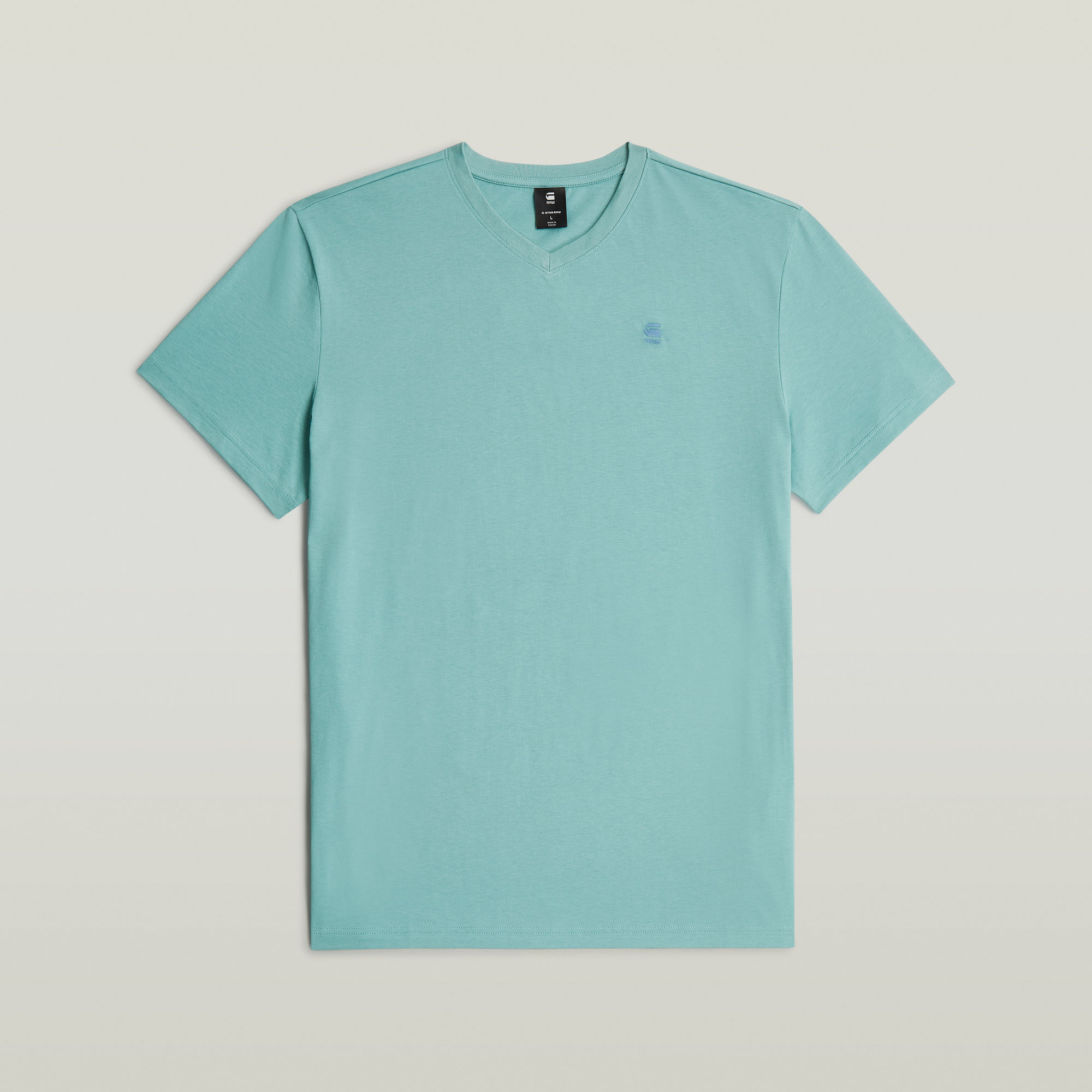 Thumbnail - Base-S V T-Shirt - Mittelblau - Herren