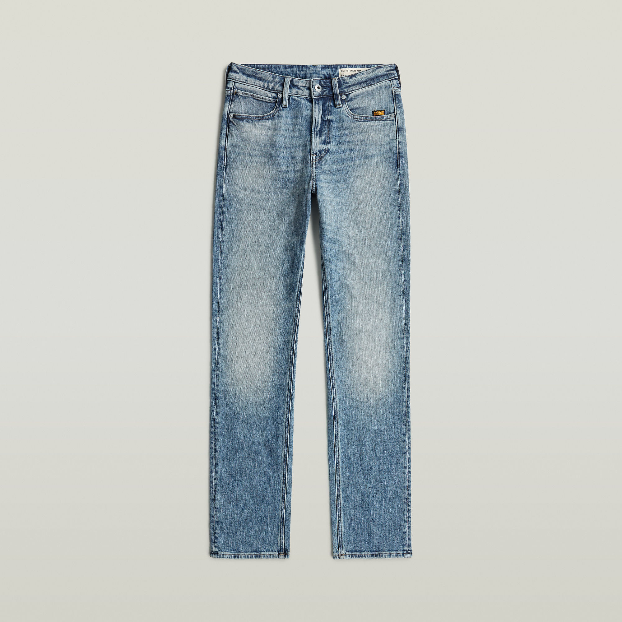 Thumbnail - Iggie Straight Jeans - Mittelblau - Damen