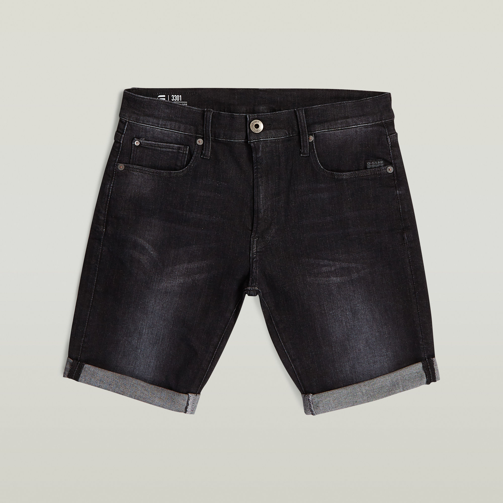Thumbnail - 3301 Slim Denim Shorts - Grau - Herren