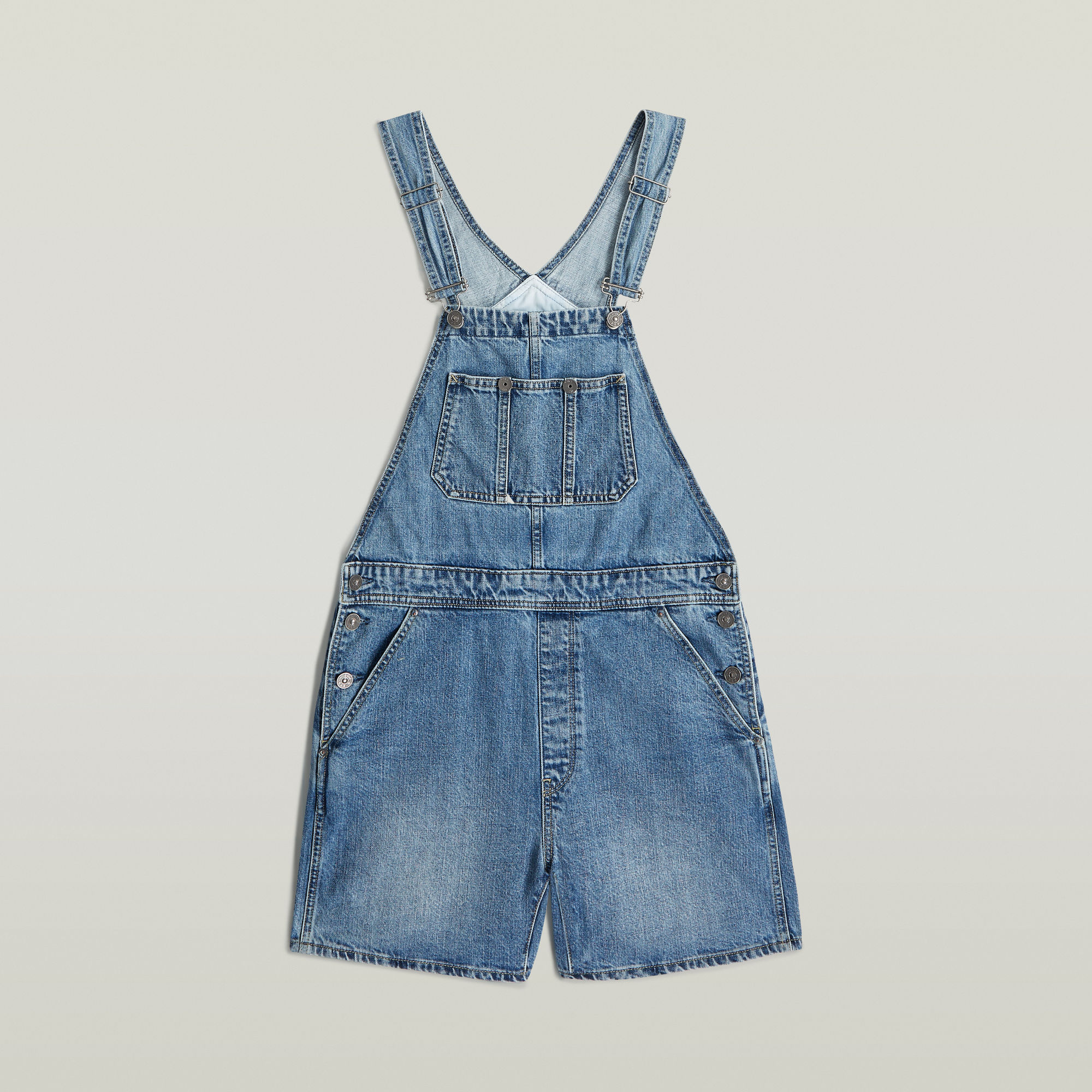 Thumbnail - Short Latzhose - Mittelblau - Damen