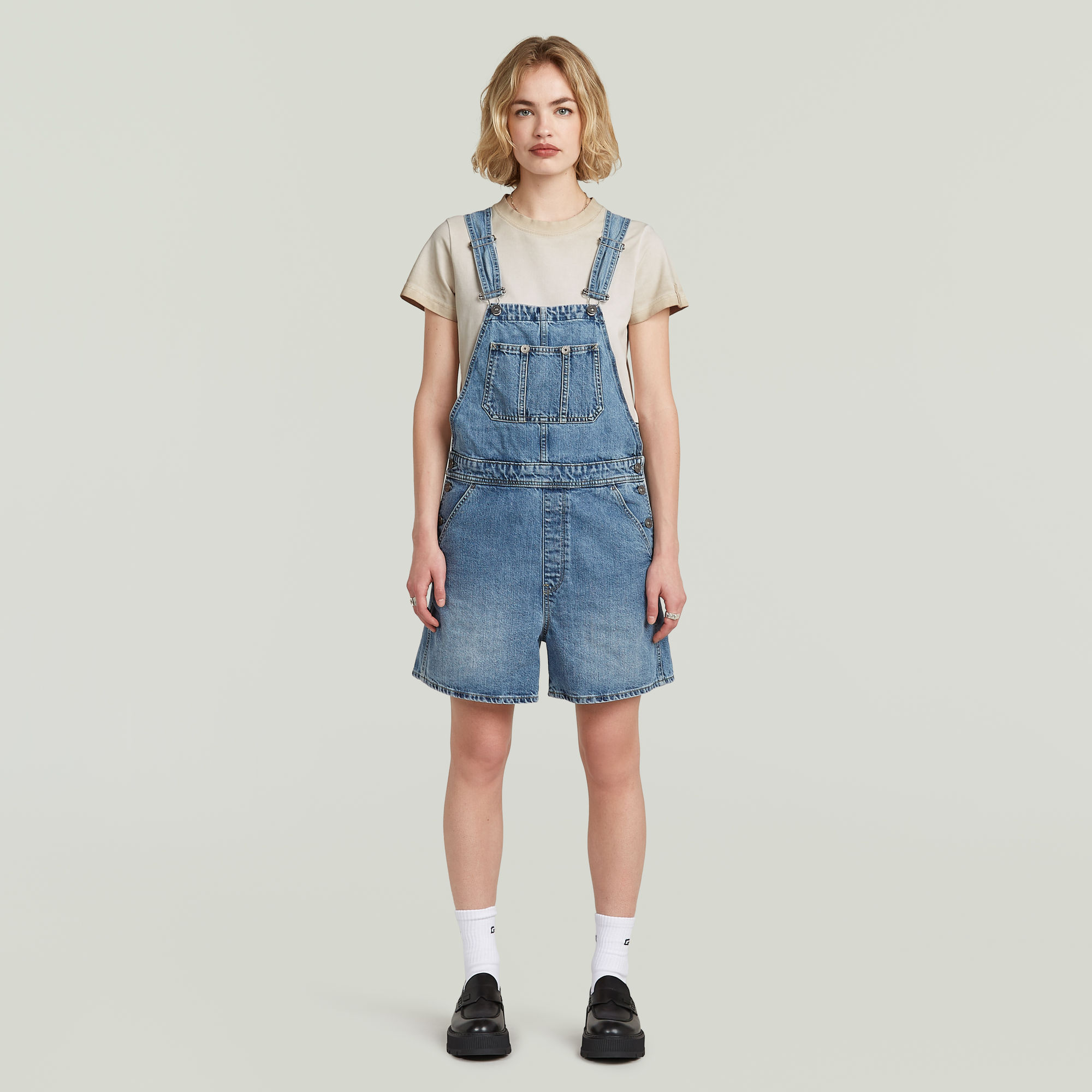 G-Star RAW Short Tuinbroek Midden blauw Dames