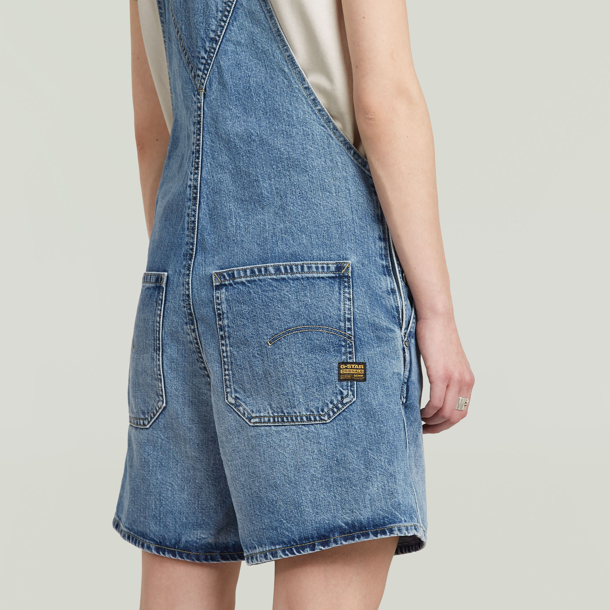 G-Star RAW Short Tuinbroek Midden blauw Dames