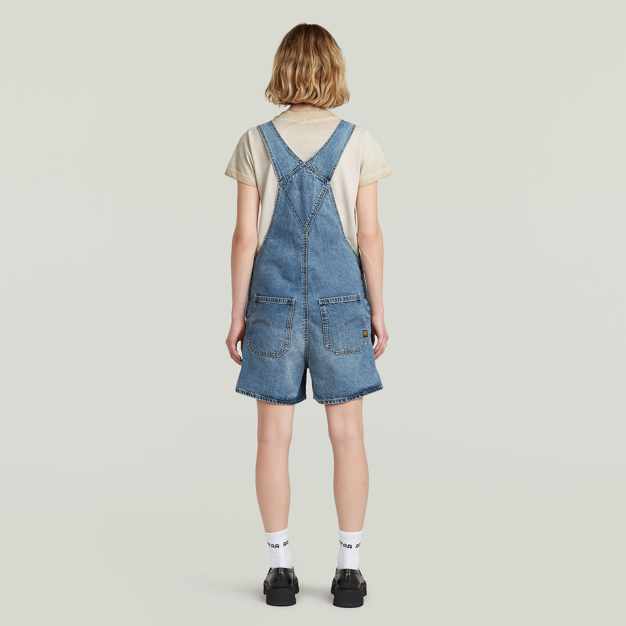 G-Star RAW Short Tuinbroek Midden blauw Dames