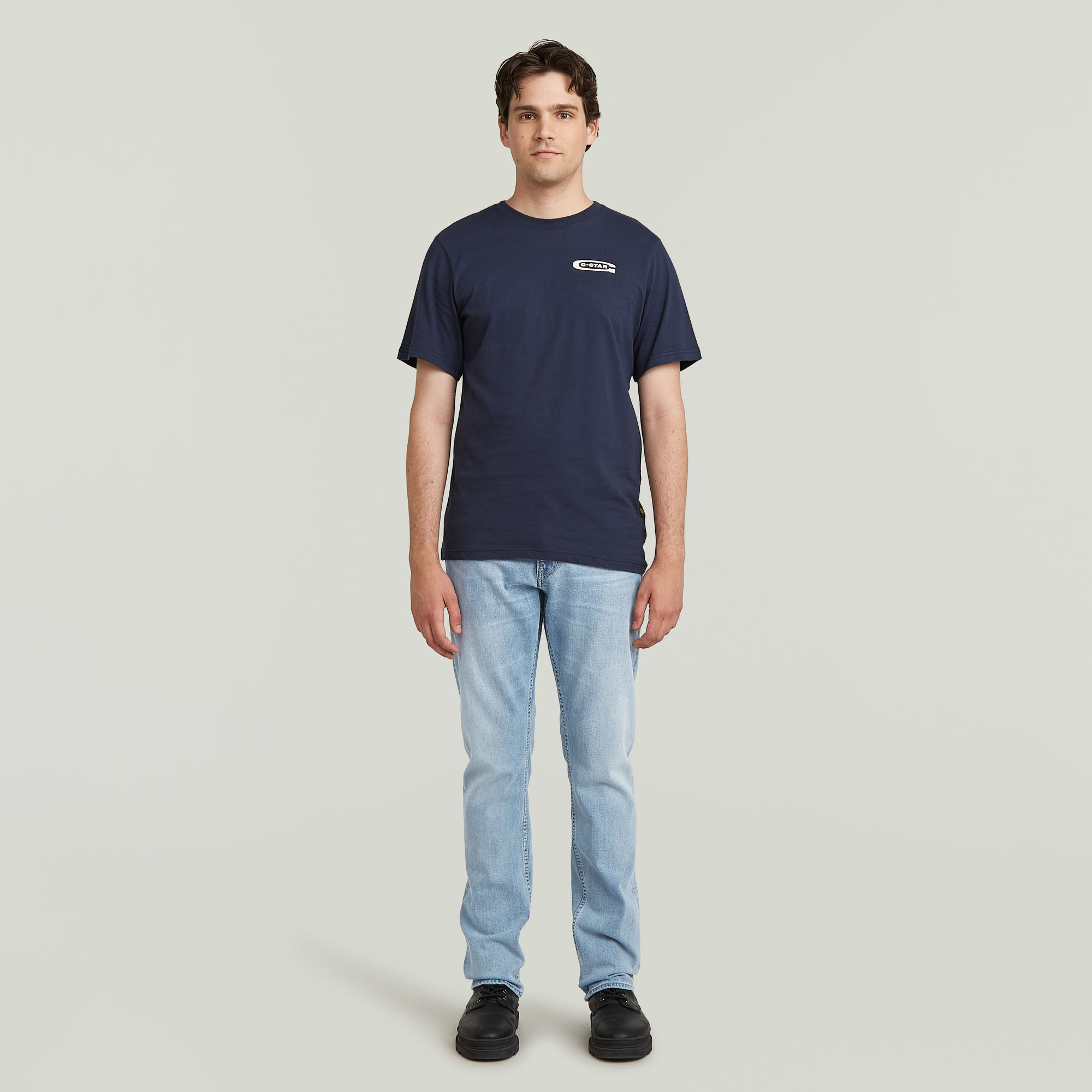 G-Star RAW Old Skool Slim T-Shirt Donkerblauw Heren