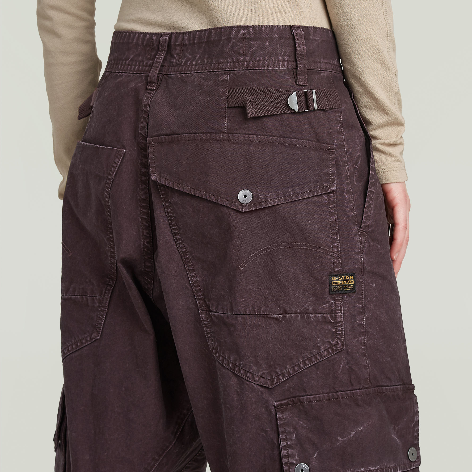 G-Star RAW 3D Boyfriend Multi Pocket Cargobroek Paars Dames