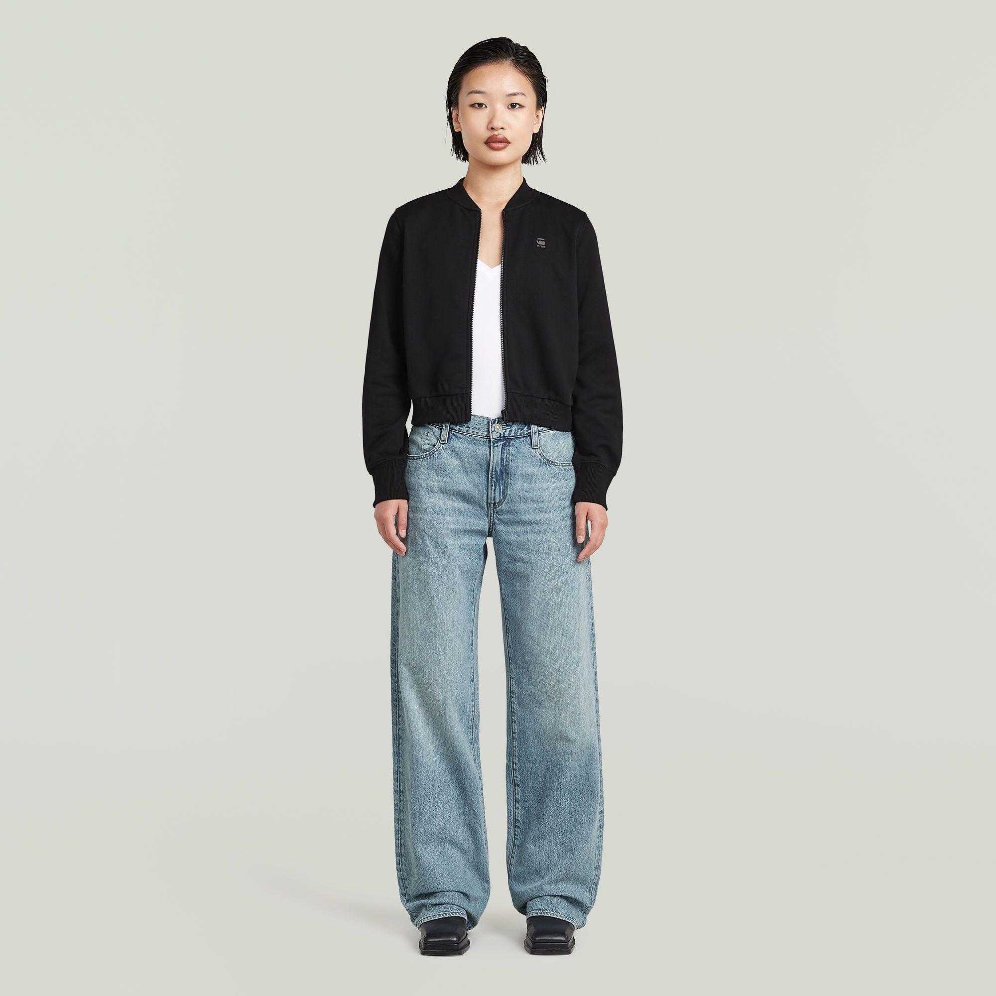 G-Star RAW Longsleeve Bombersweater Zwart Dames