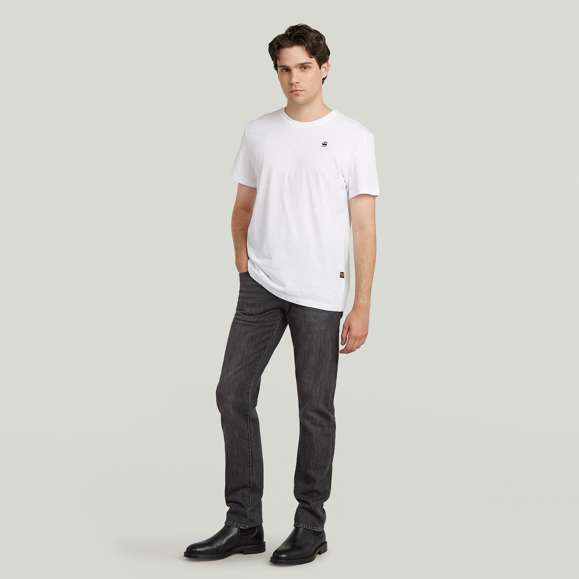 G-Star RAW 3301 Straight Jeans Grijs Heren