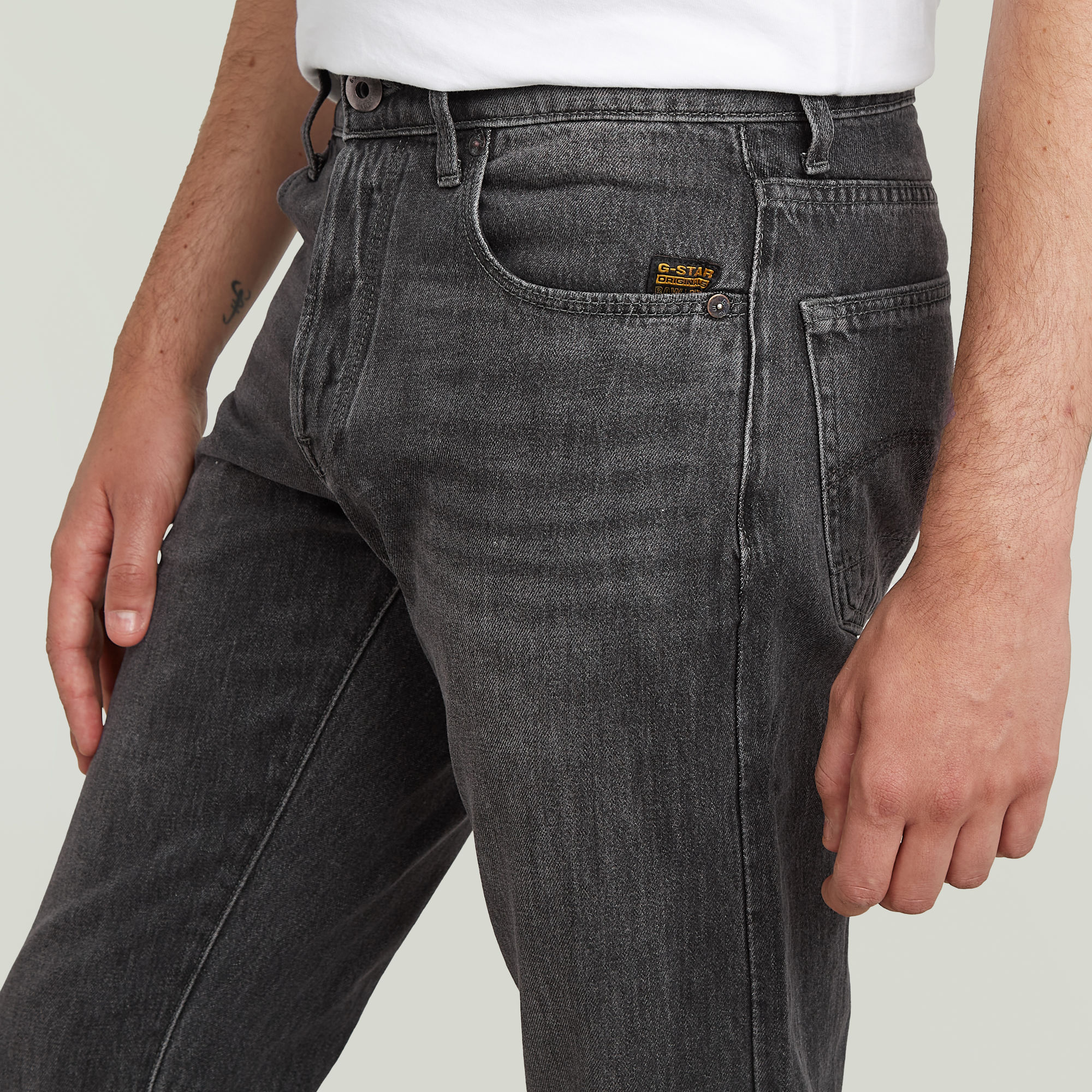 G-Star RAW 3301 Straight Jeans Grijs Heren