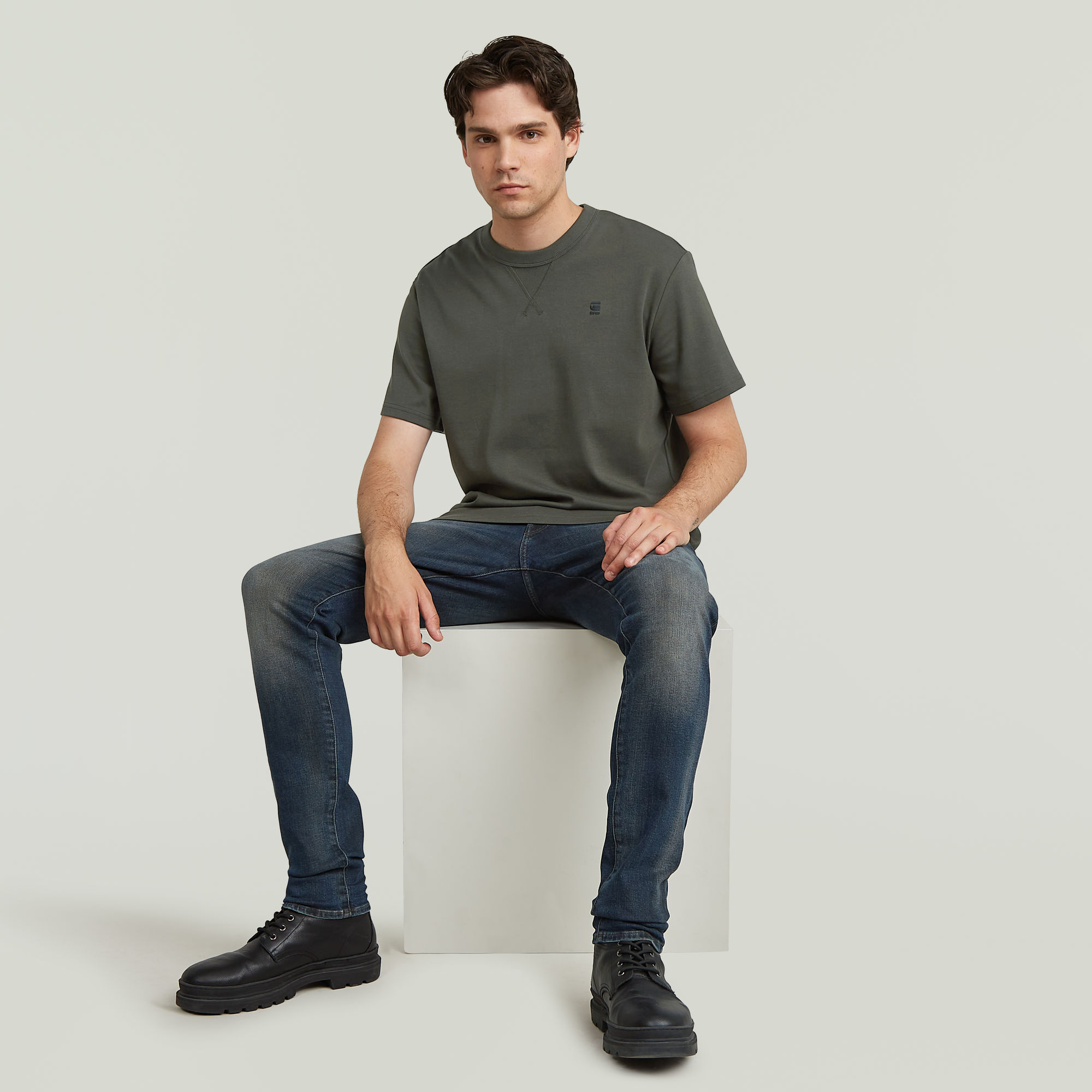 G-Star RAW 3301 Slim Jeans Donkerblauw Heren