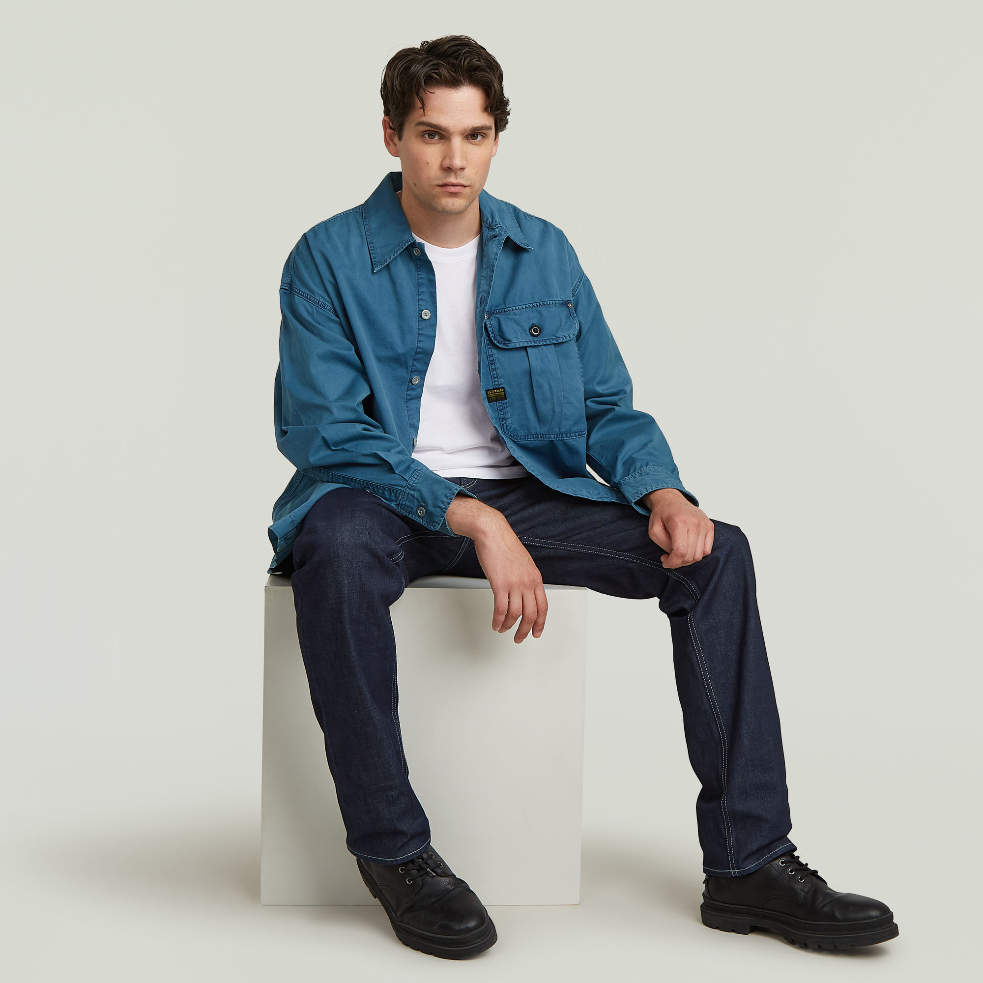 G-Star RAW Dakota Regular Straight Jeans Donkerblauw Heren