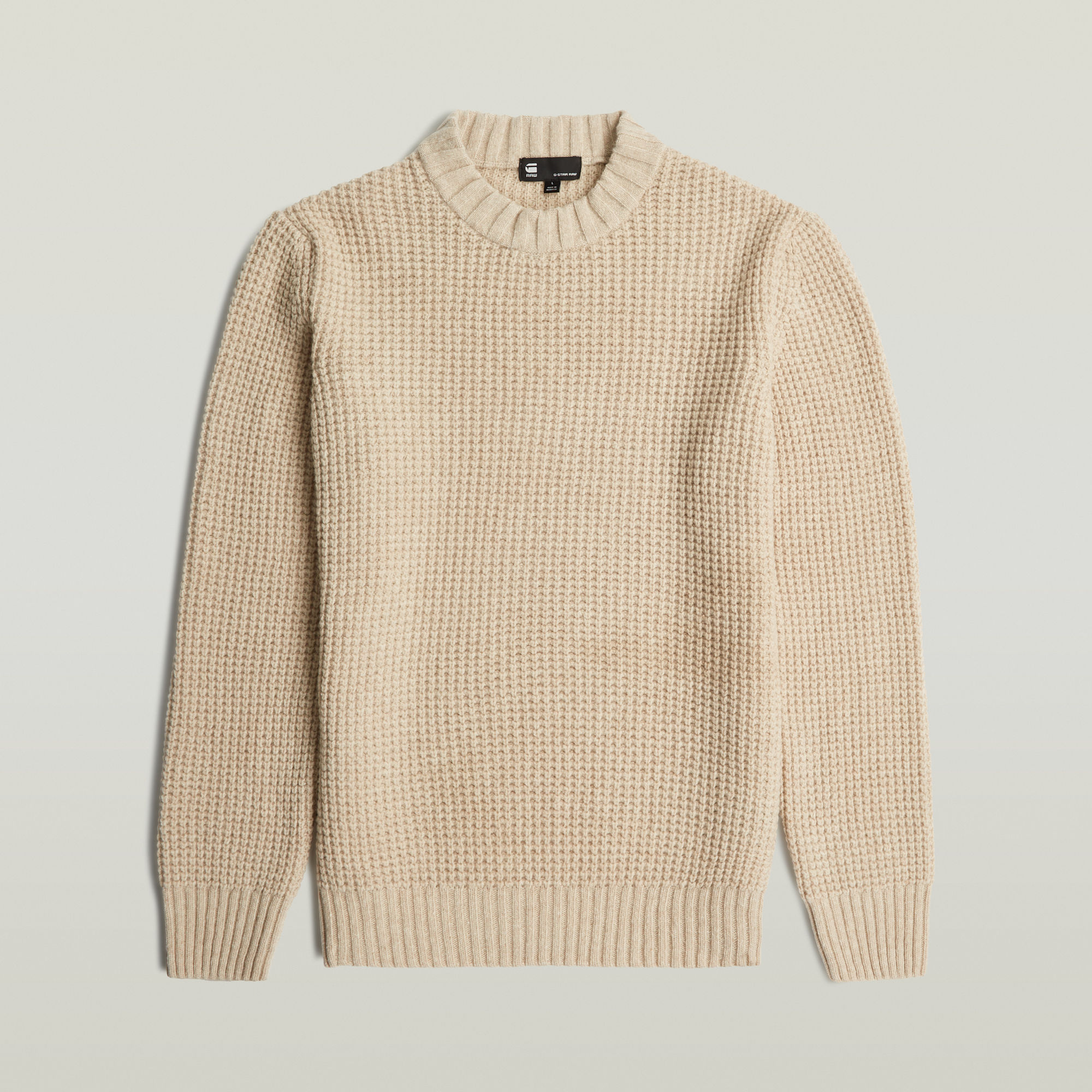 Thumbnail - Chunky Knit Pullover - Beige - Herren