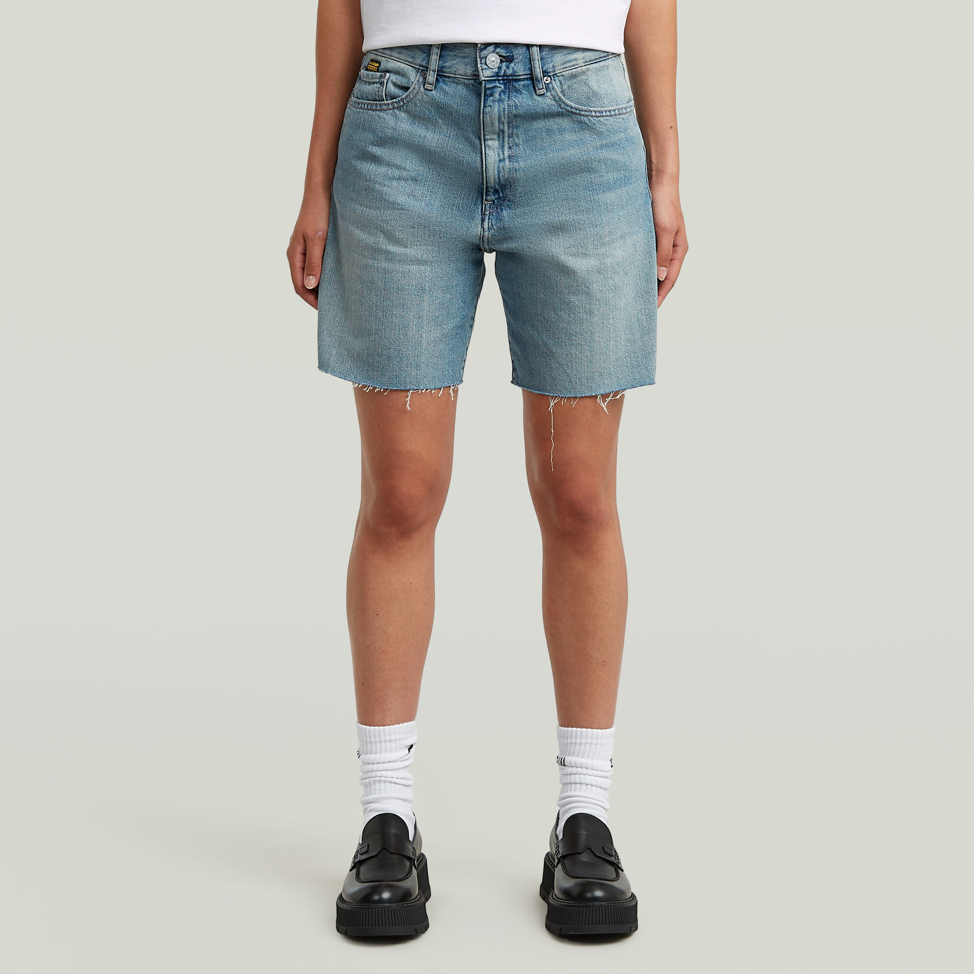 

High Bermuda Shorts - Mittelblau - Damen