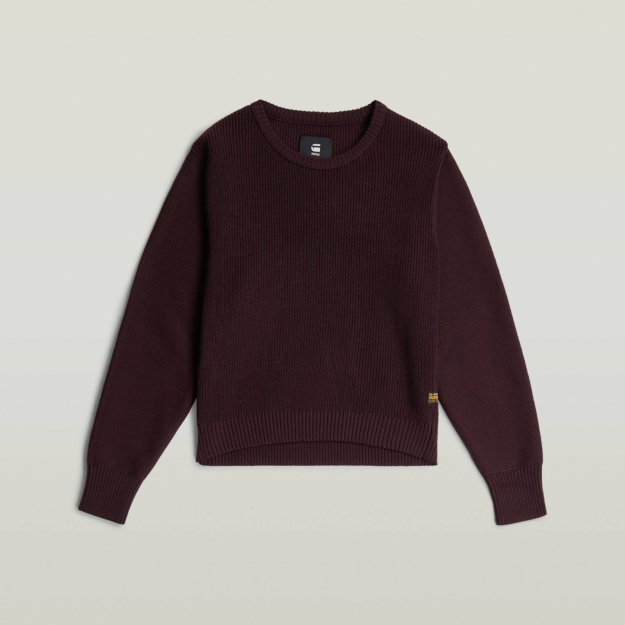 Thumbnail - Girls Cropped Crew Knit - Braun - mädchen