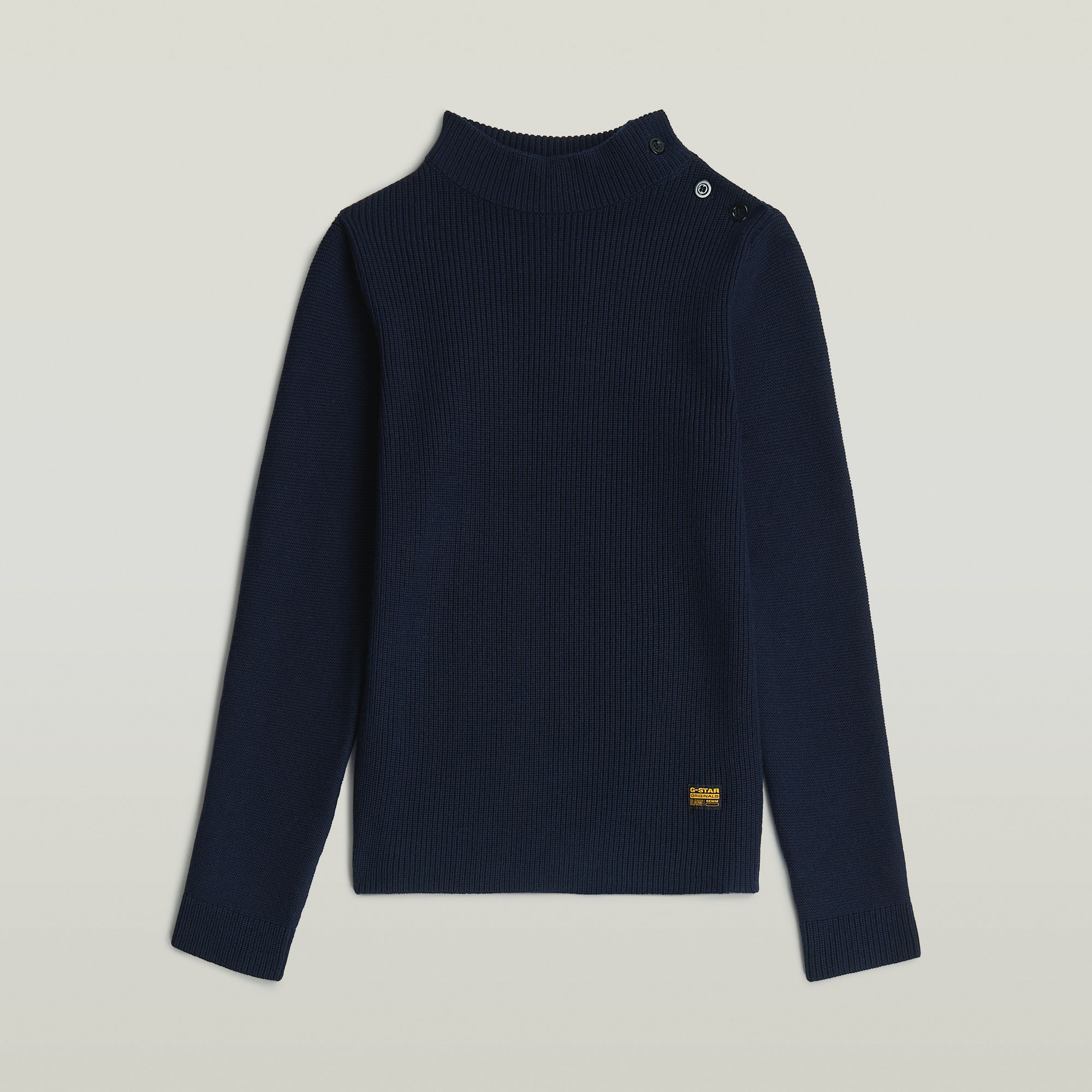 Thumbnail - Girls Crew Button Knit Cardigan - Dunkelblau - mädchen