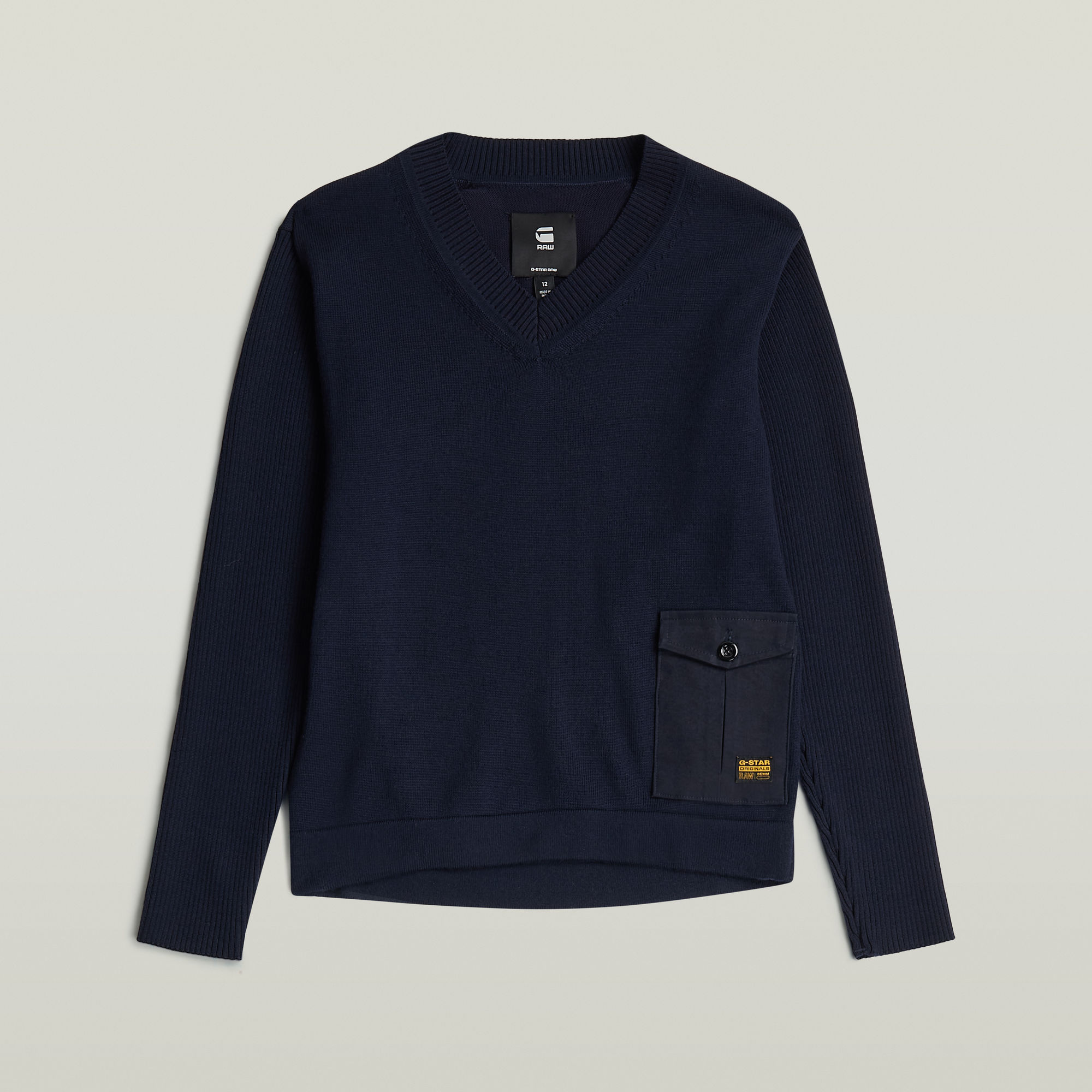 Thumbnail - Girls Knit Sweatshirt - Dunkelblau - mädchen