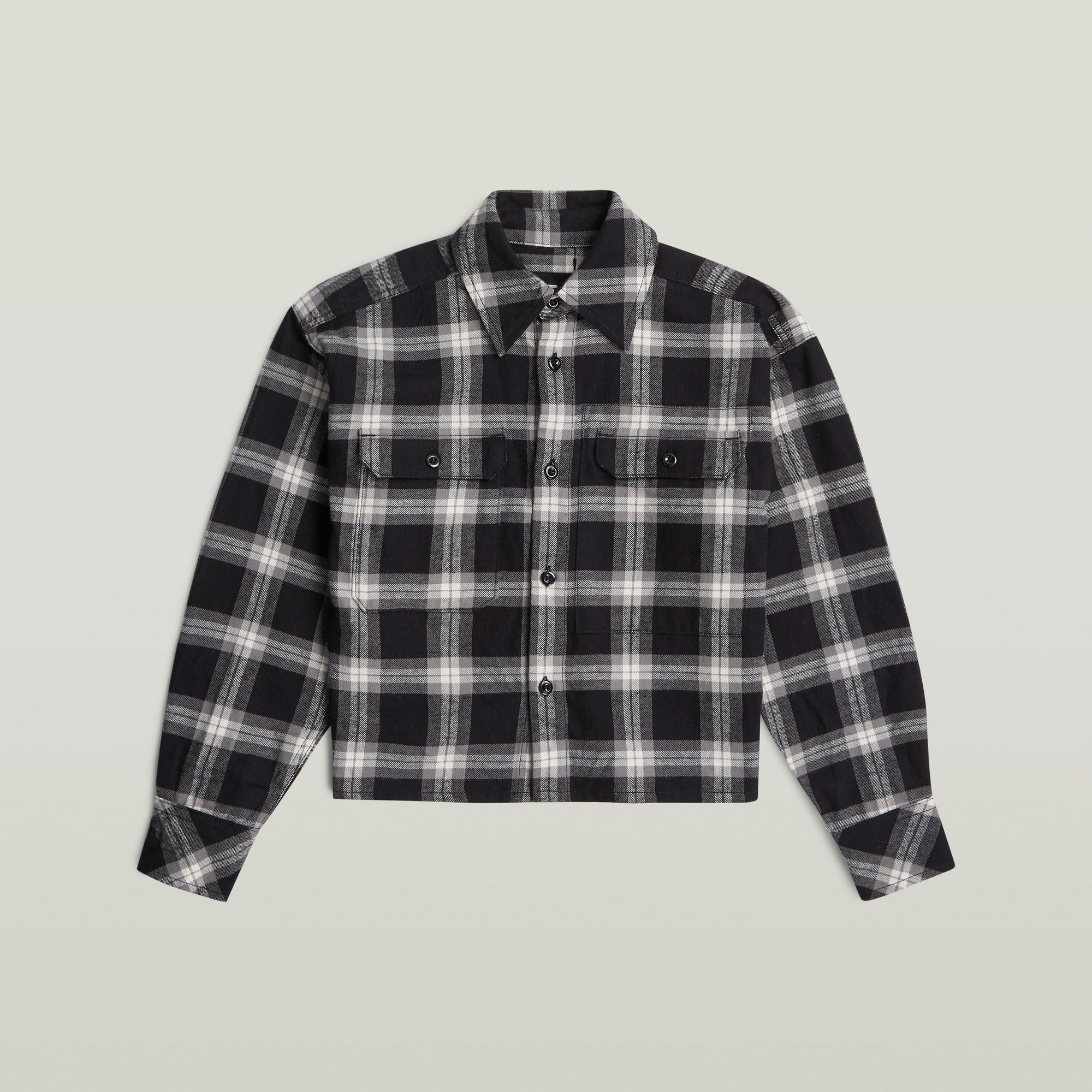 Thumbnail - Girls Cropped Pocket Shirt - Grün - mädchen