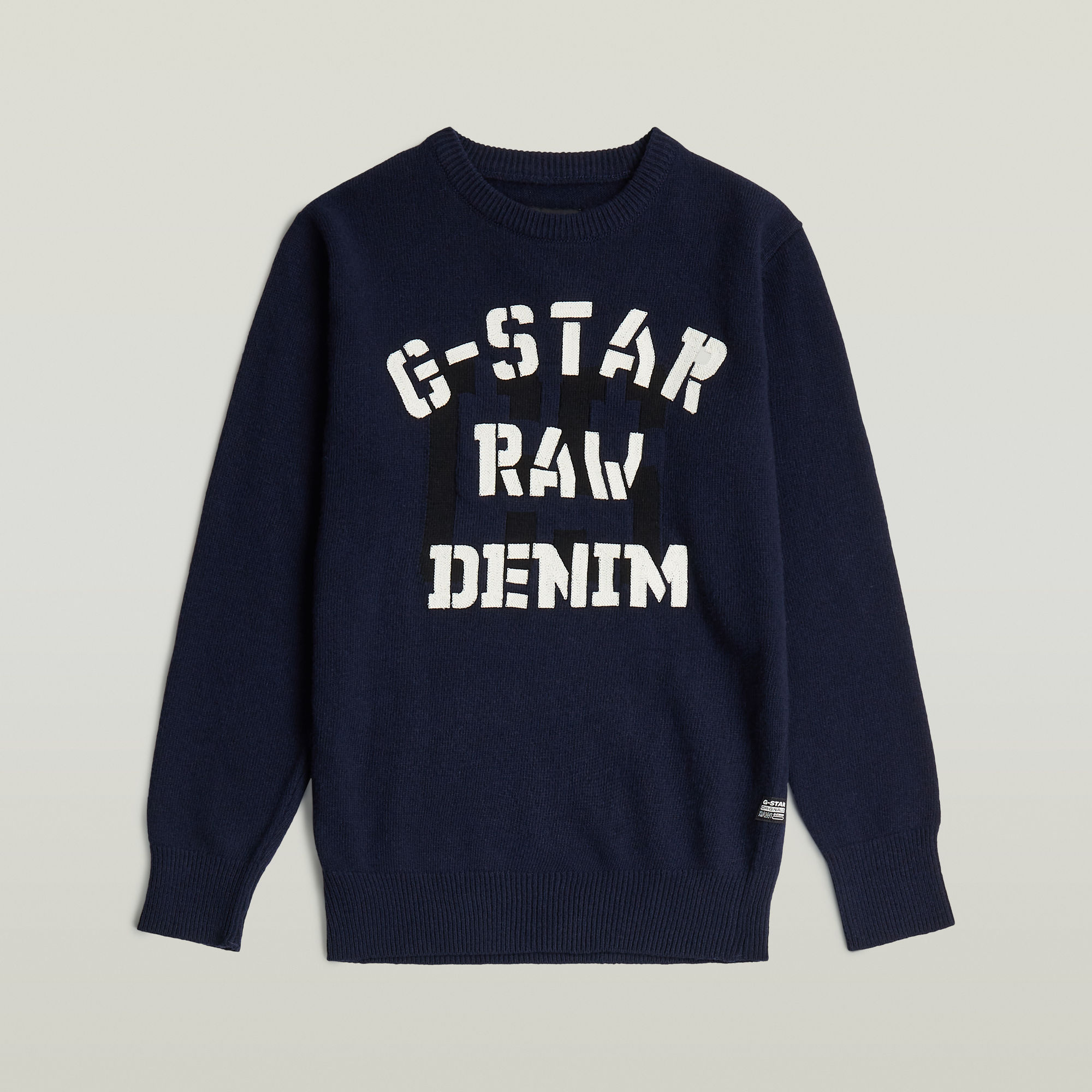 Thumbnail - Boys Hockney Crewknit - Dunkelblau - jungen