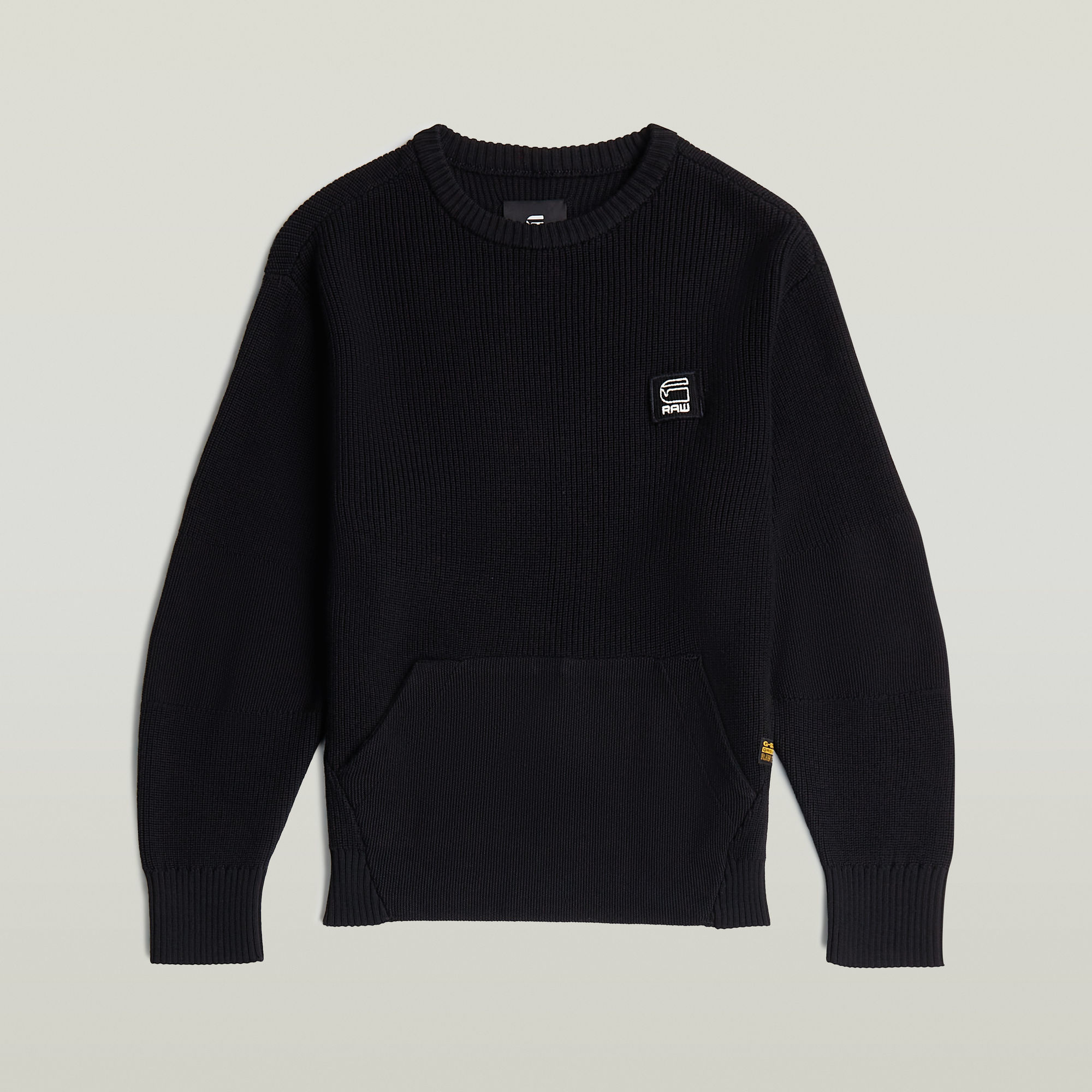 Thumbnail - Boys Constructed Crew Knit - Schwarz - jungen