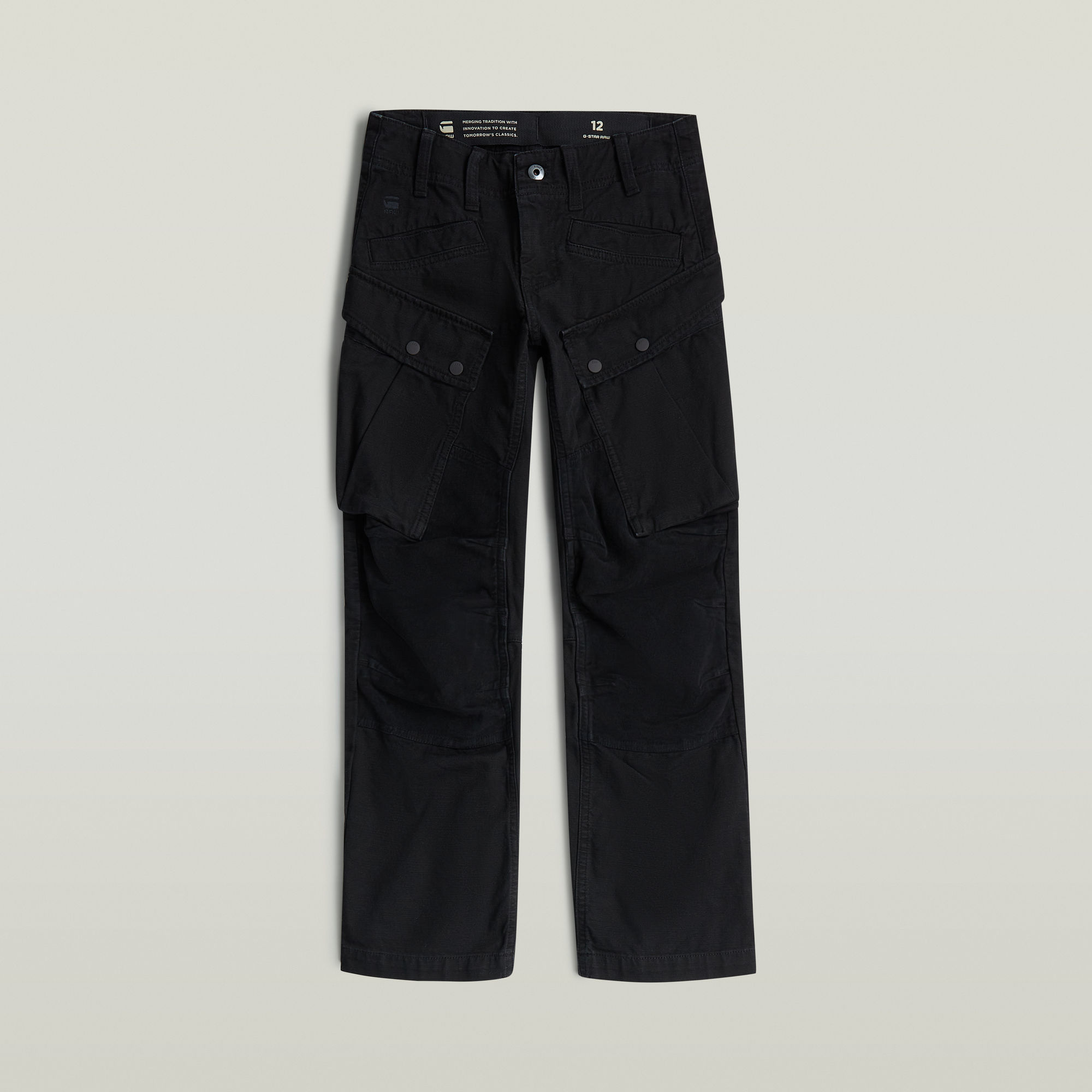Thumbnail - Boys 3D Cargo Regular Straight Hose - Schwarz - jungen