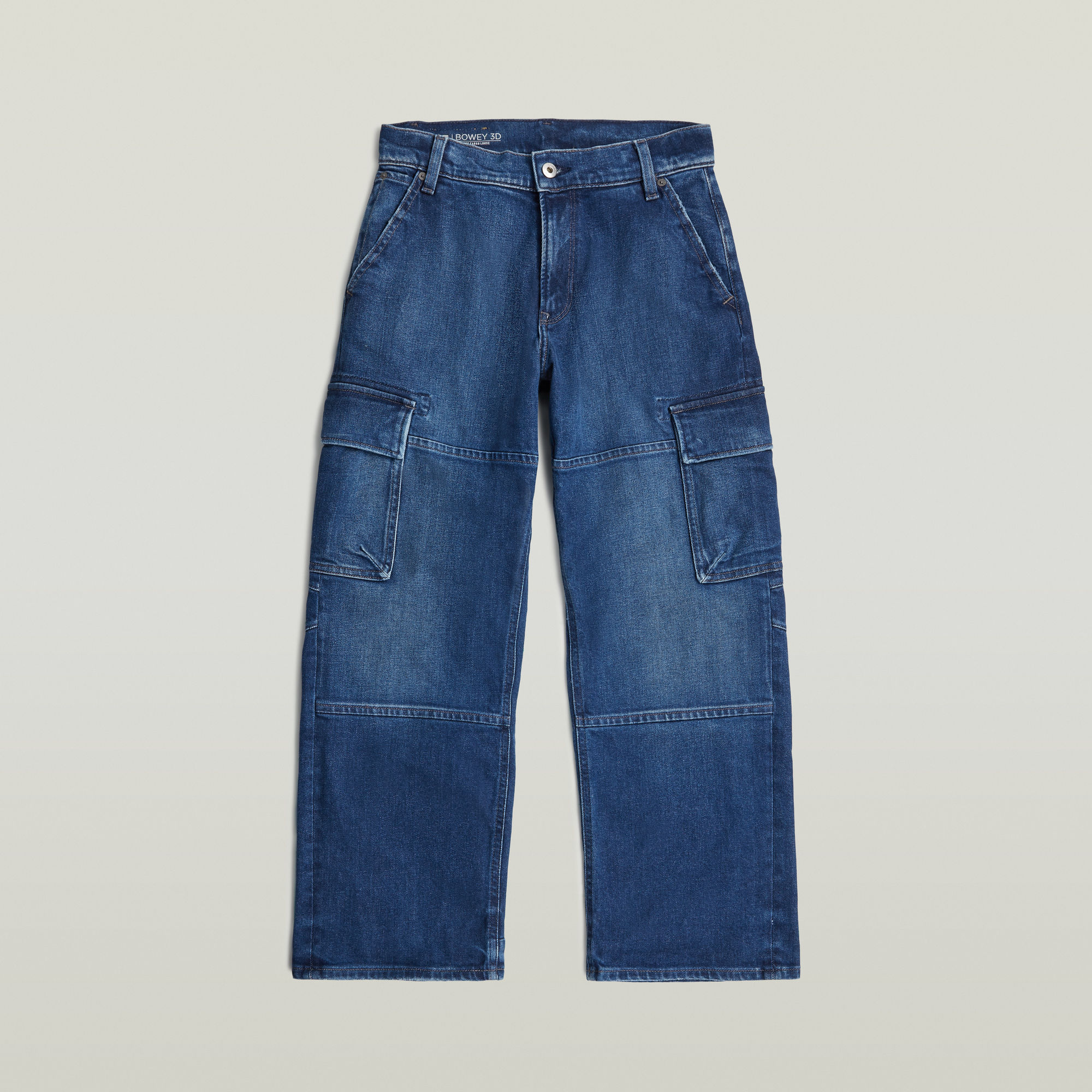 Thumbnail - Girls Bowey Extreme Cargo Loose Jeans - Mittelblau - mädchen