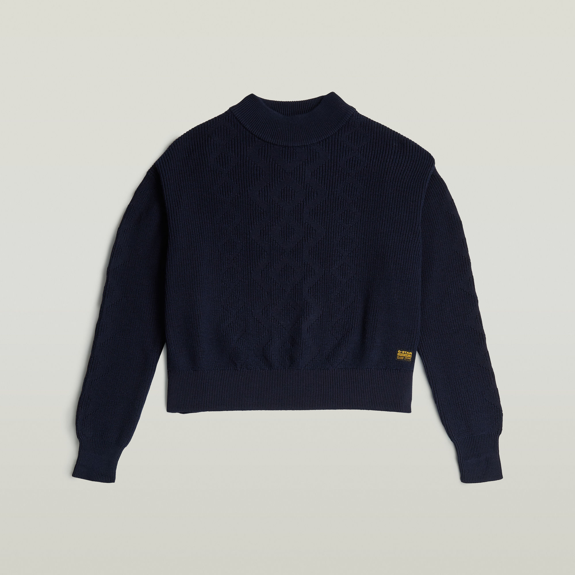 Thumbnail - Girls Modern Cableknit Cardigan - Dunkelblau - mädchen