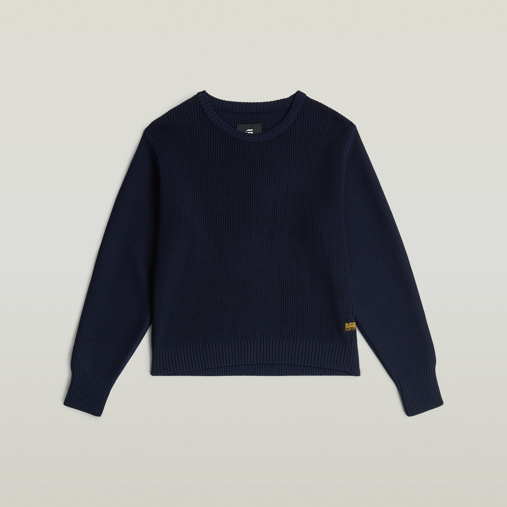 Thumbnail - Girls Cropped Crew Knit - Dunkelblau - mädchen