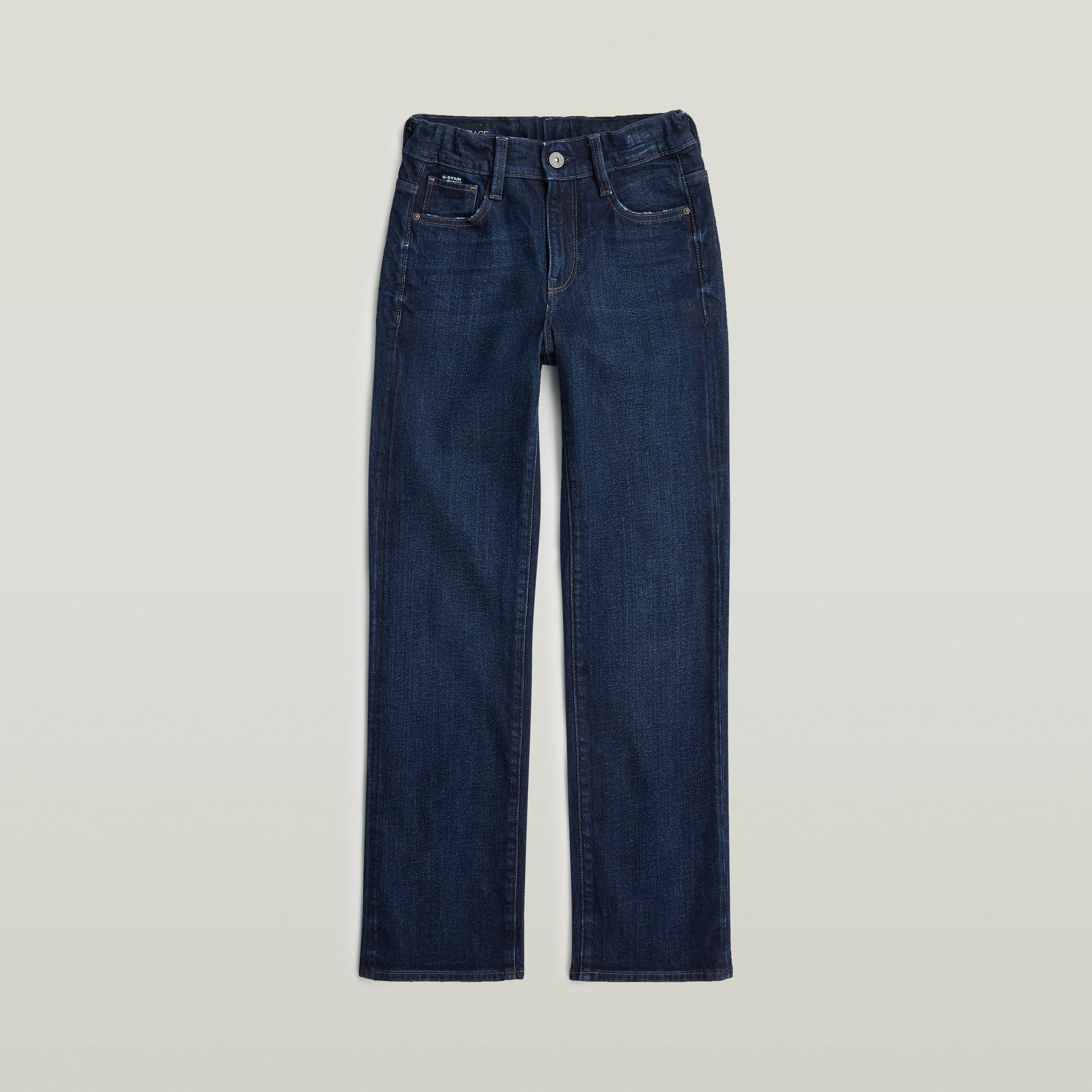 Thumbnail - Girls Strace Straight Jeans - Mittelblau - mädchen