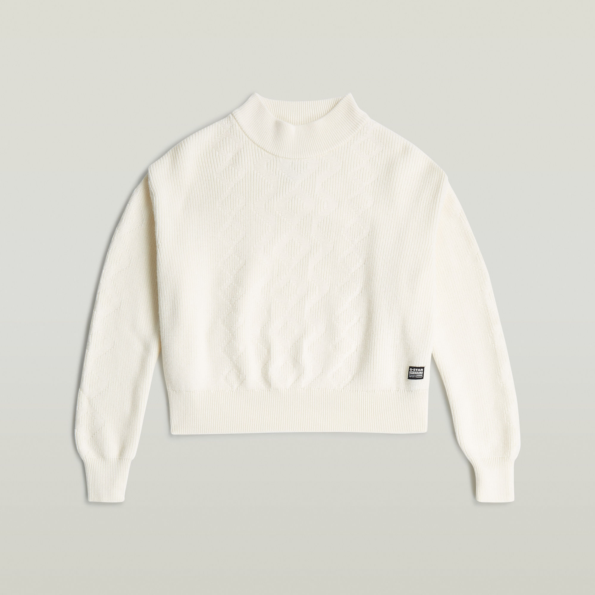 Thumbnail - Girls Modern Cableknit Cardigan - Weiß - mädchen