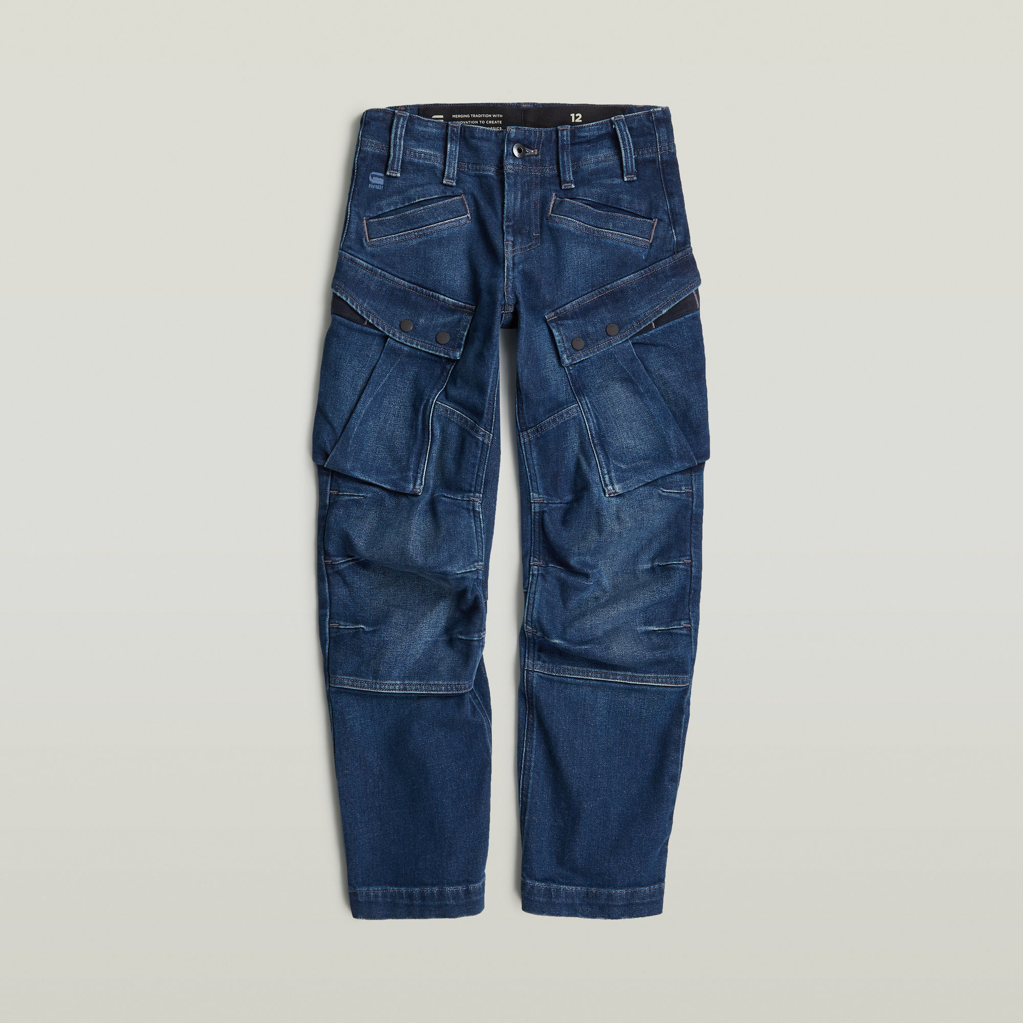 Thumbnail - Boys Regular Straight Cargojeans - Mittelblau - jungen