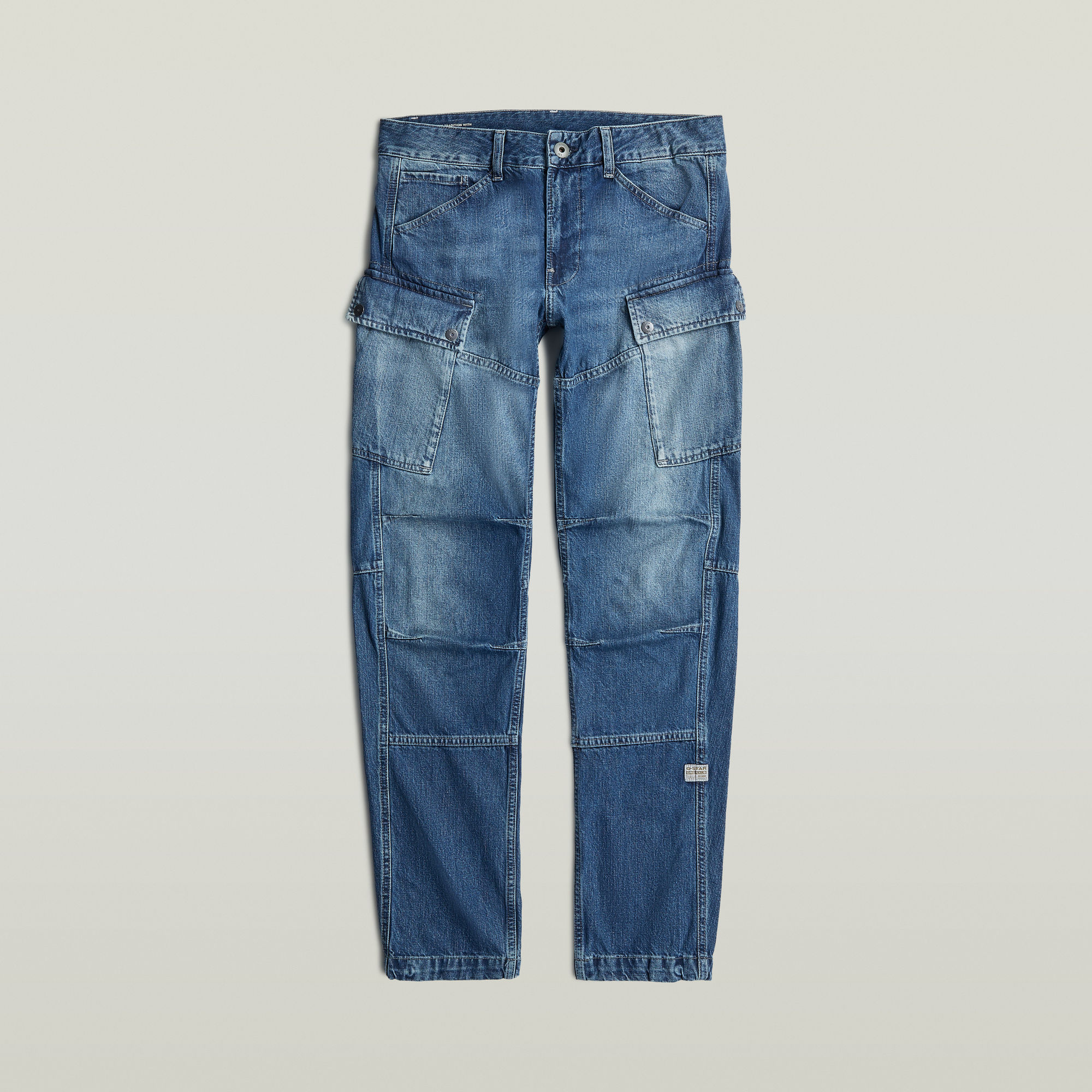 Thumbnail - Roxic Zip Regular Tapered Jeans - Mittelblau - Herren