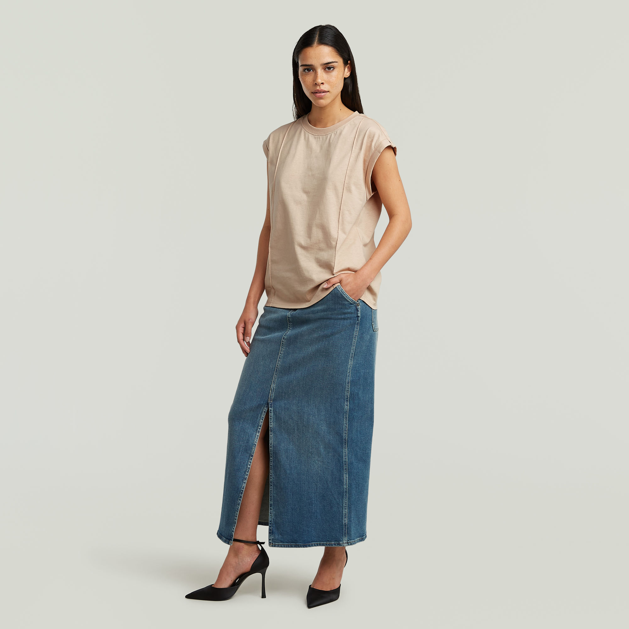 G-Star RAW Constructed Loose T-Shirt Roze Dames
