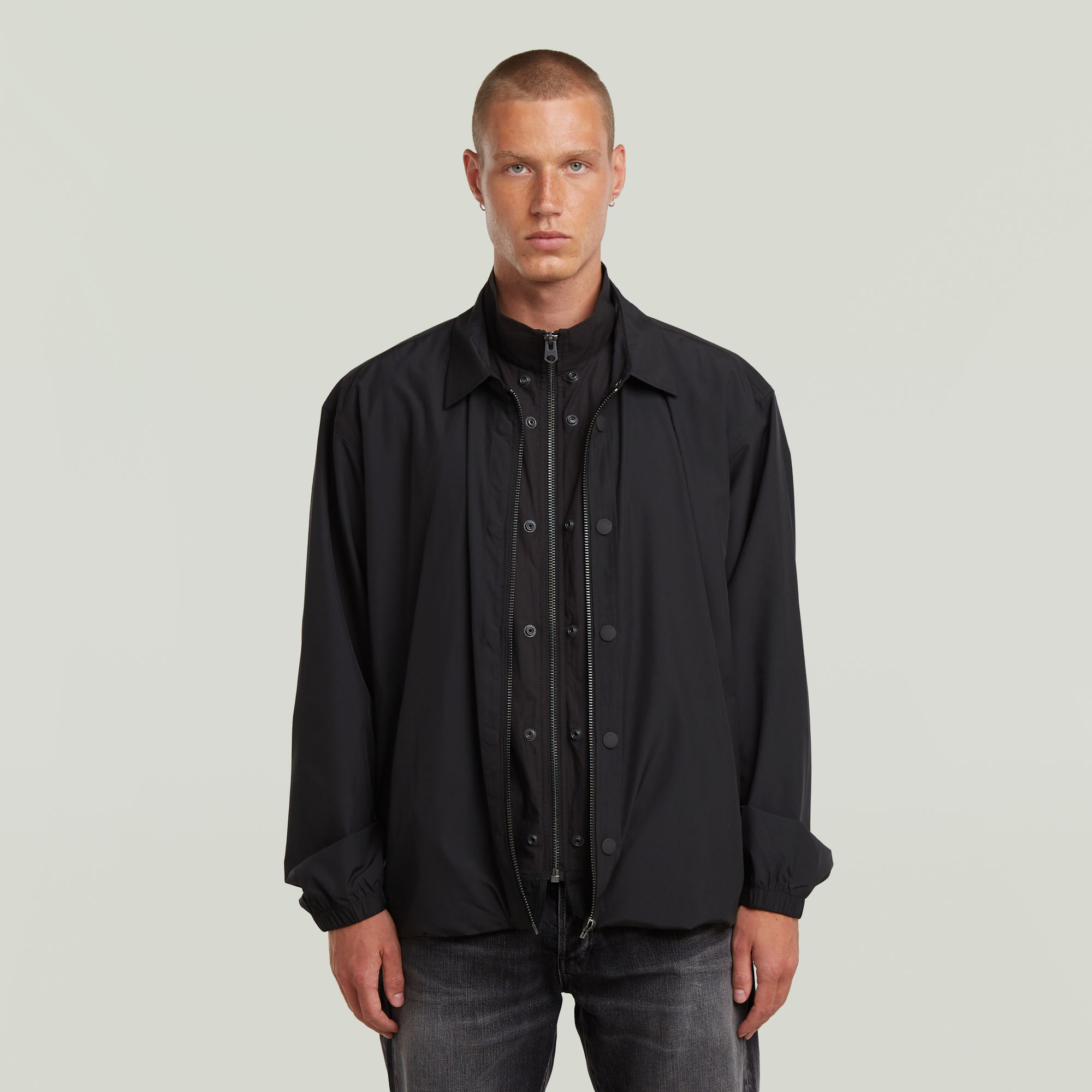 Hybrid Bomberjacke - Schwarz - Herren