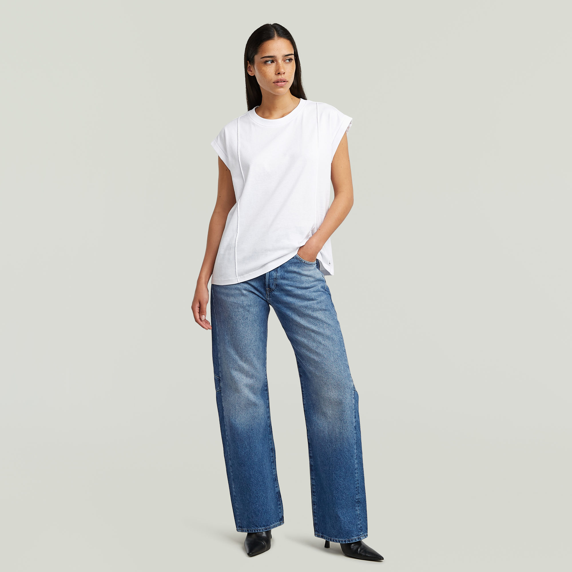 G-Star RAW Constructed Loose T-shirt Wit Dames