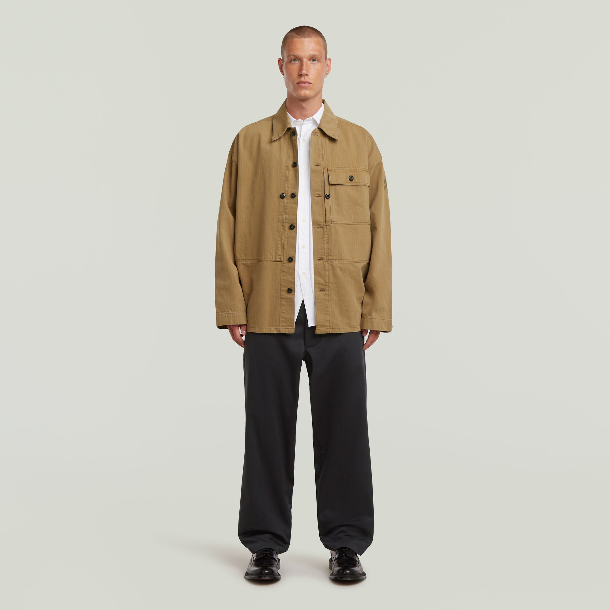 Thumbnail - G-S012 P44 Hemd - Beige - Herren