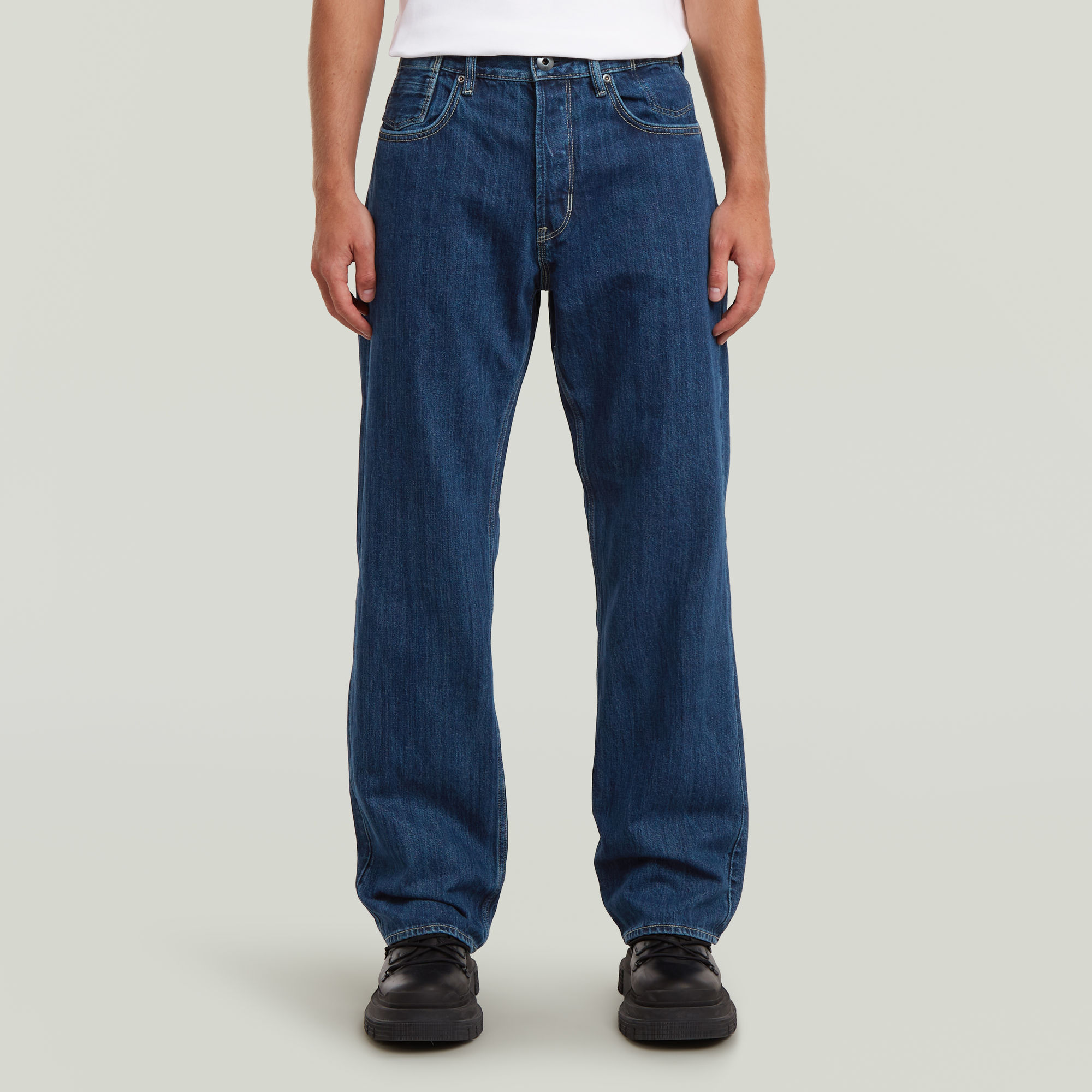

Deeggie Relaxed Straight Jeans - Dark blue - Men