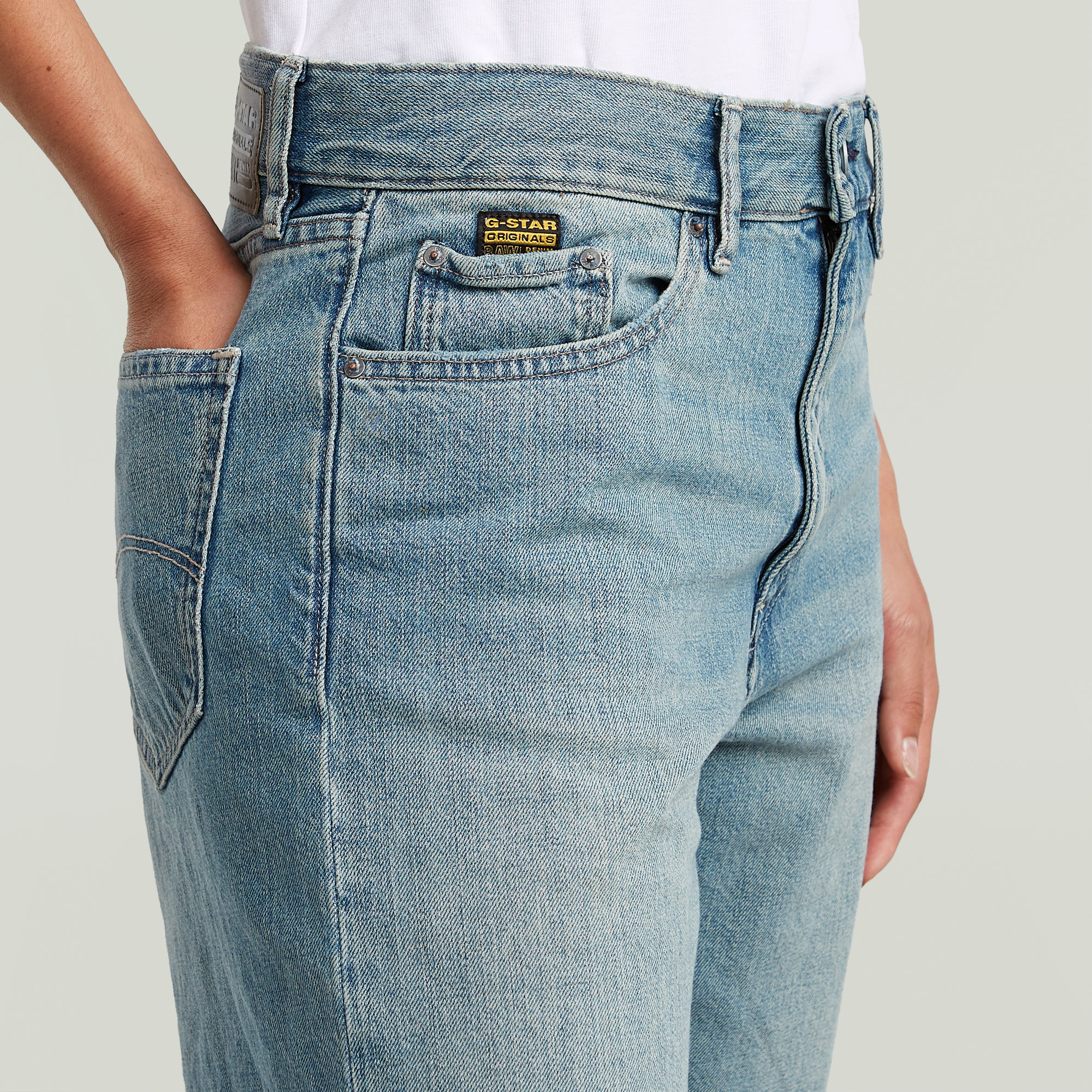 G-Star RAW High Bermuda Raw Edge Short Midden blauw Dames