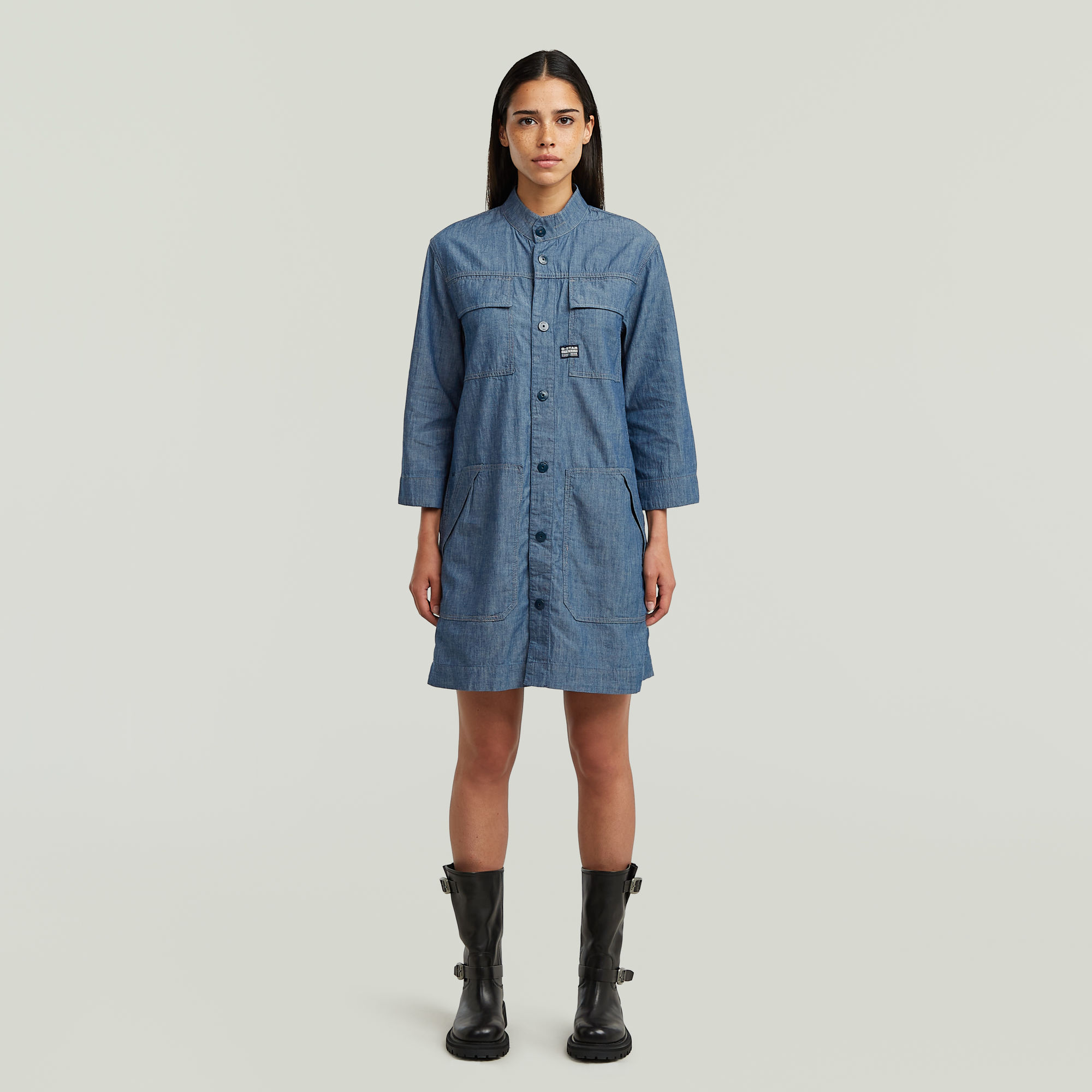

Shirt Dress - Dark blue - Women