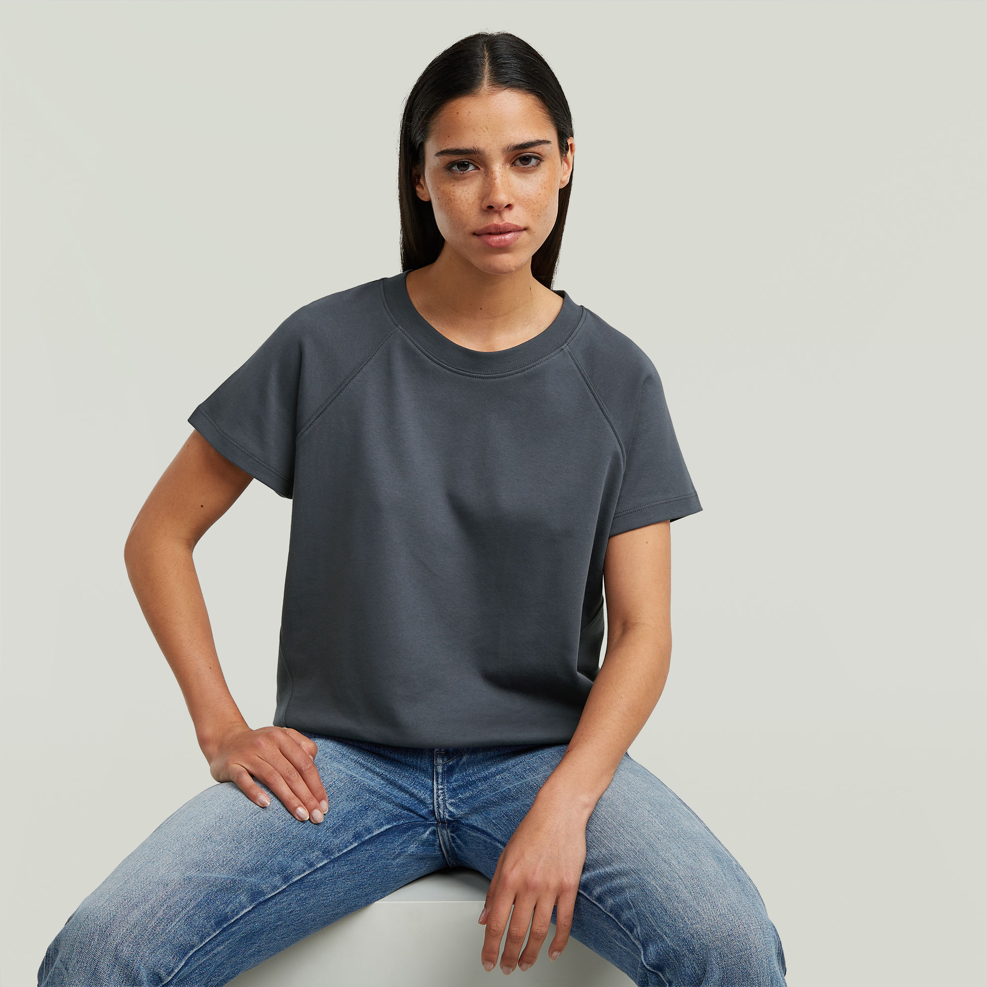 G-Star RAW Raglan T-shirt Donkerblauw Dames