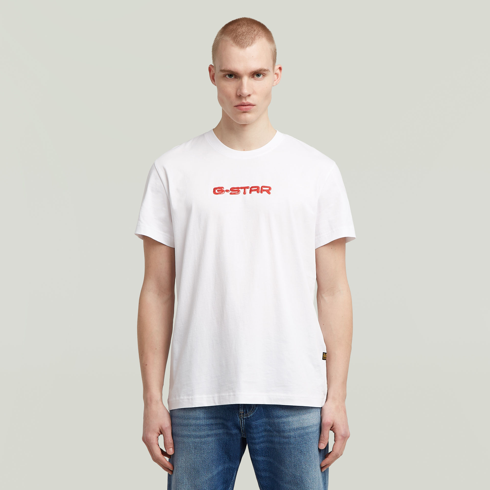 G-Star RAW Gel Print T-shirt Wit Heren