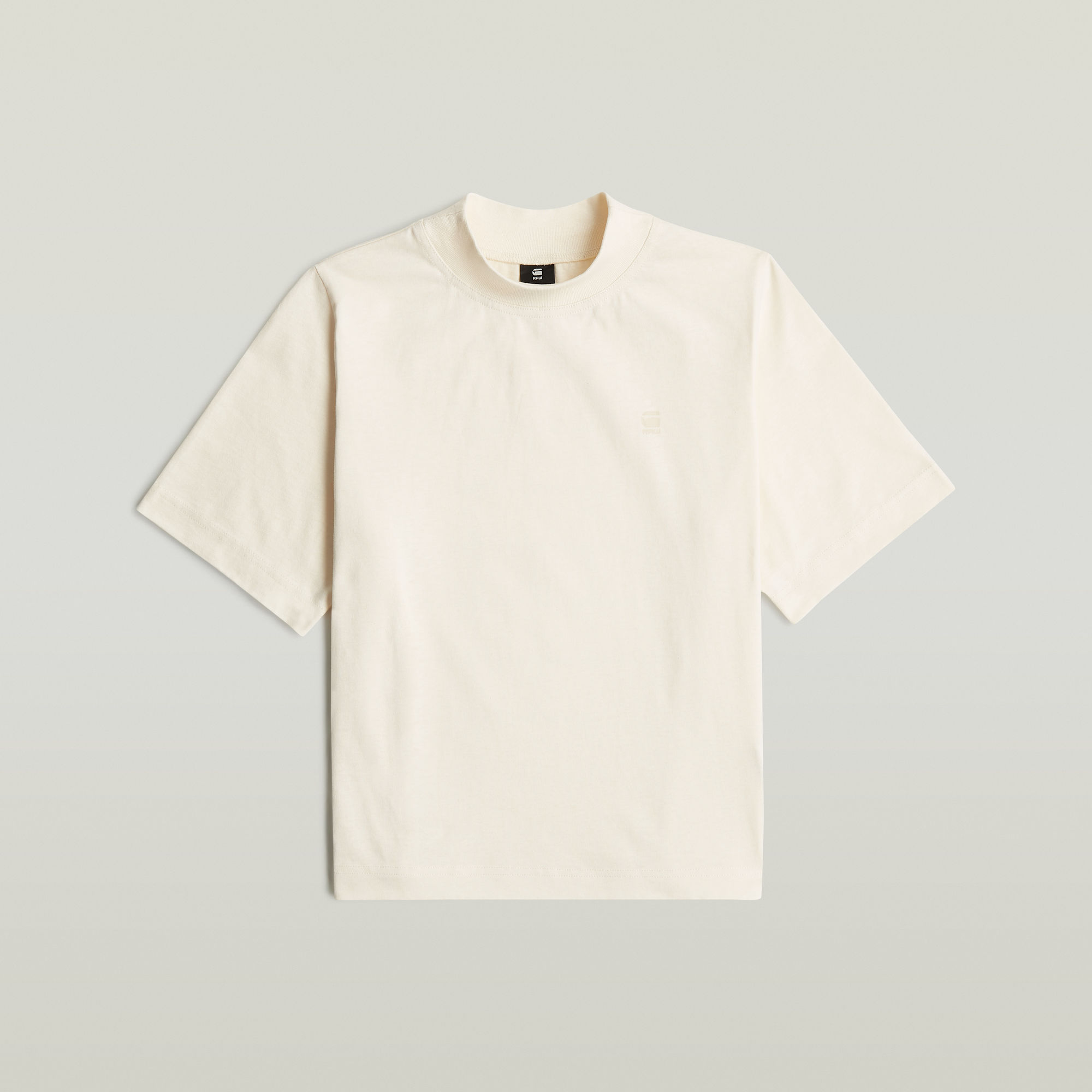 G-Star RAW Logo Mock T-Shirt Beige Dames
