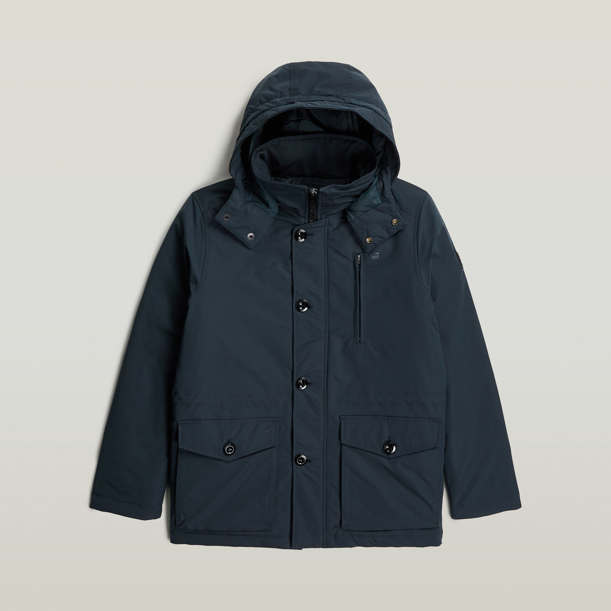 Thumbnail - Vodan Padded Hooded Jacke - Dunkelblau - Herren