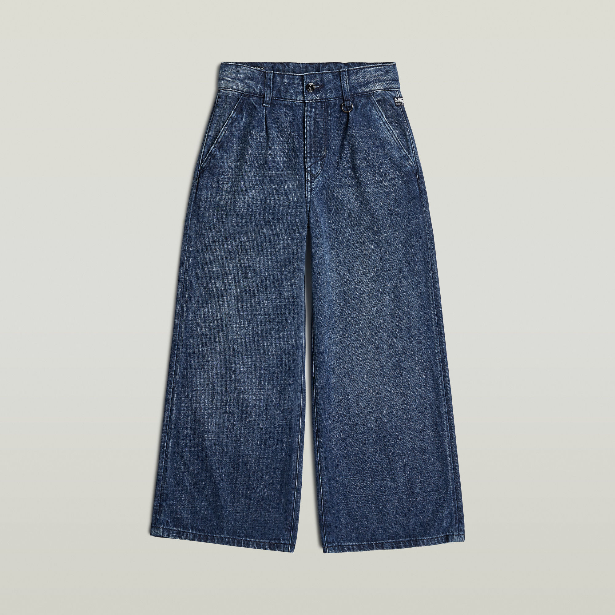 Thumbnail - Girls Icon Skater Chino High Loose Jeans - Mittelblau - mädchen