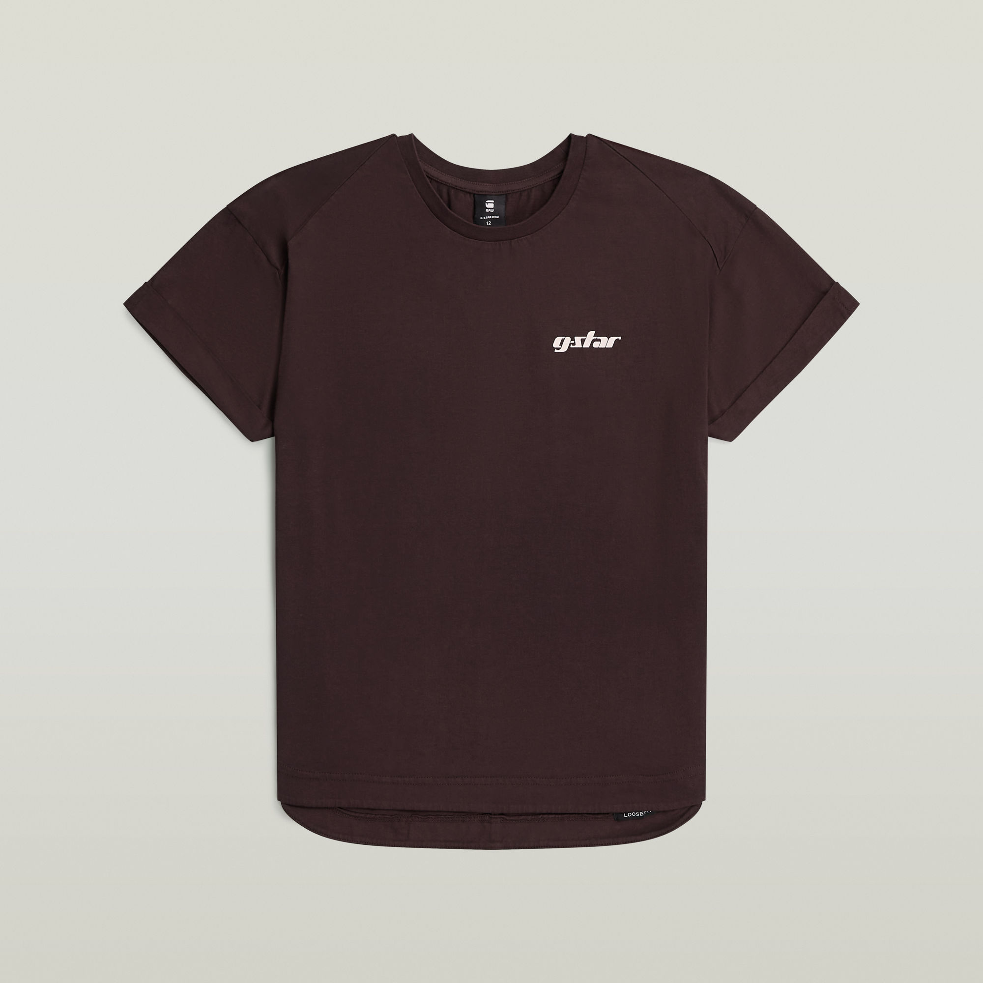 Thumbnail - Girls Rolled Up T-Shirt - Braun - mädchen