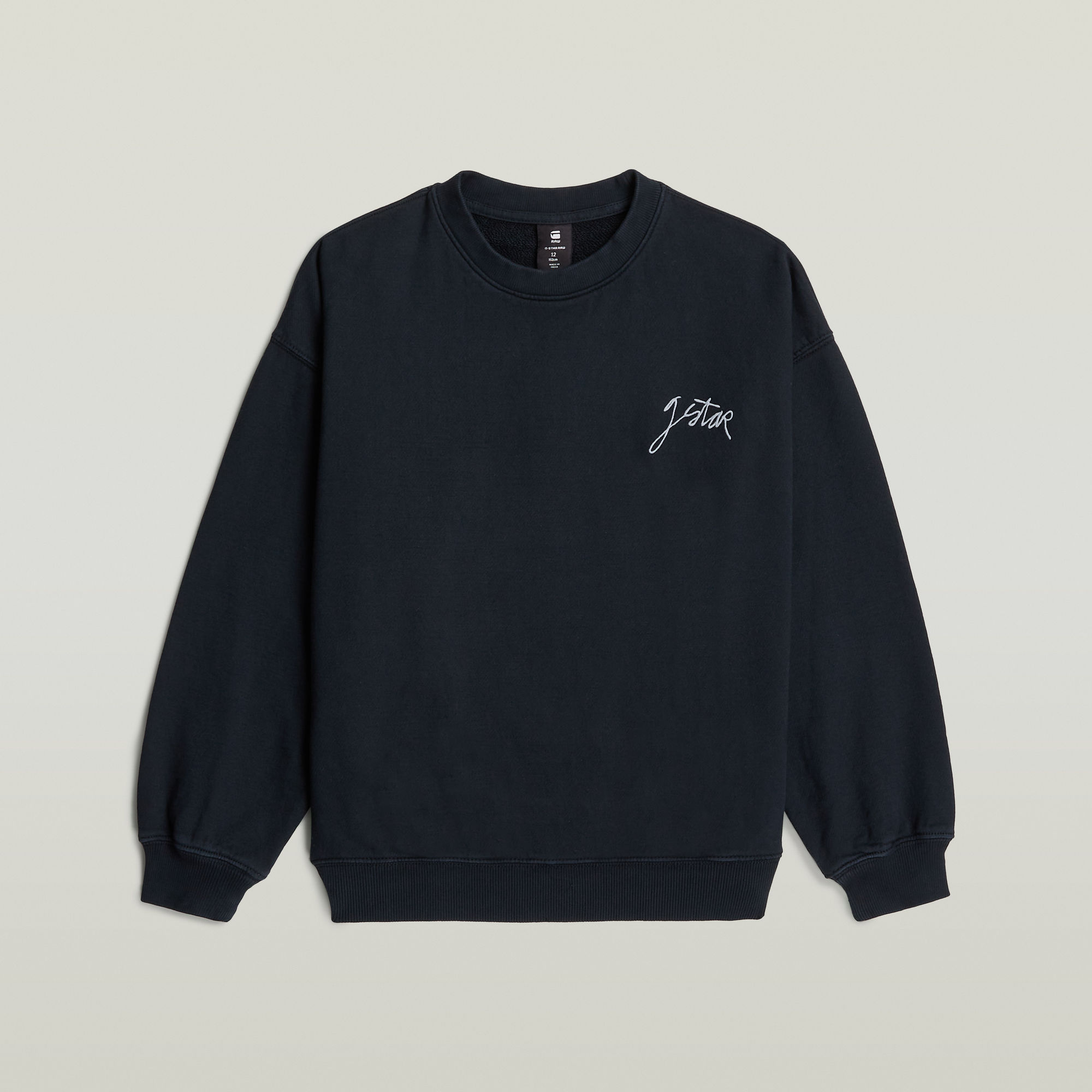 Thumbnail - Girls Crew Oversized Sweatshirt - Dunkelblau - mädchen